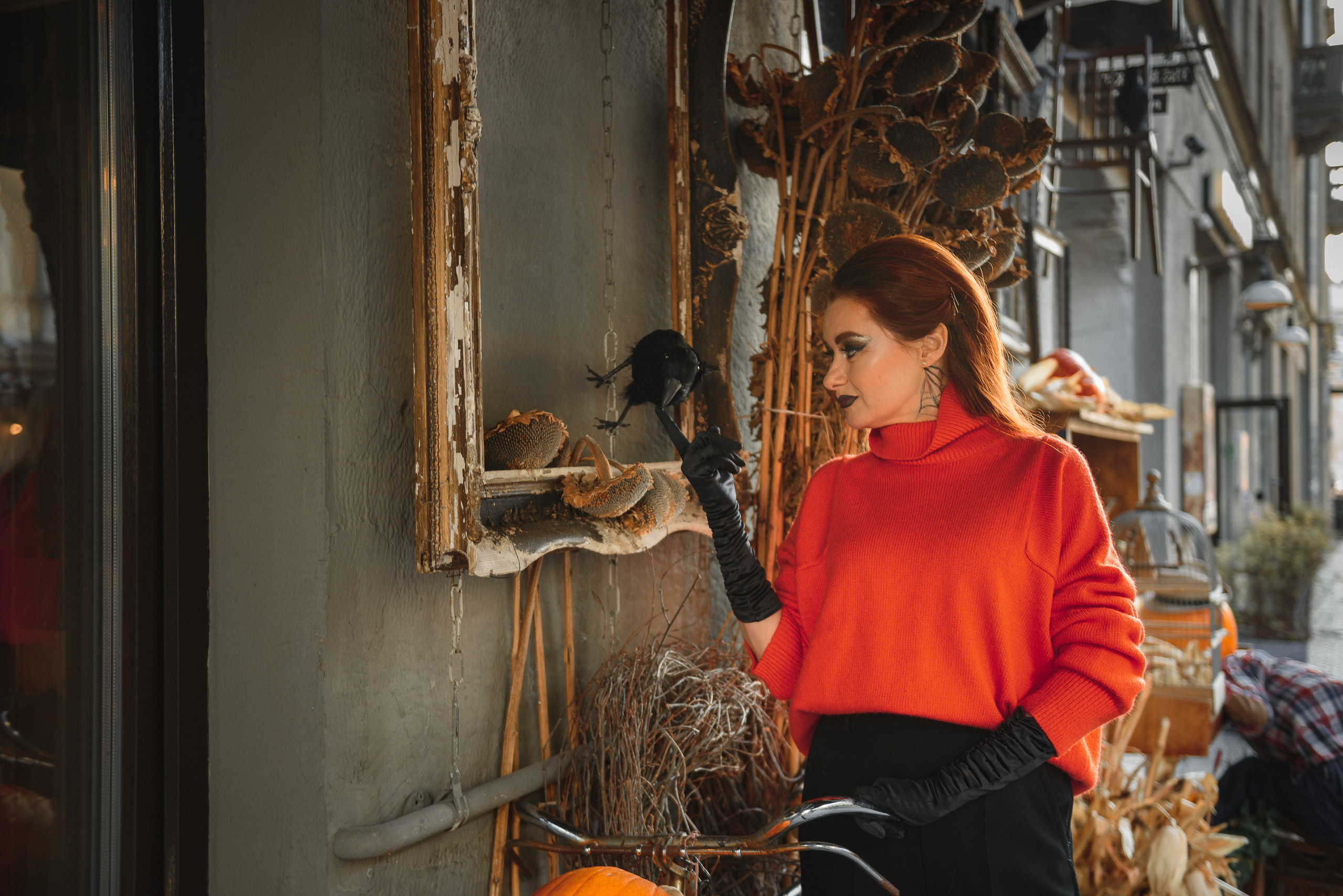 Илона. Съёмка в стиле Хэллоуин в Black swan pub. Semerlina.ru