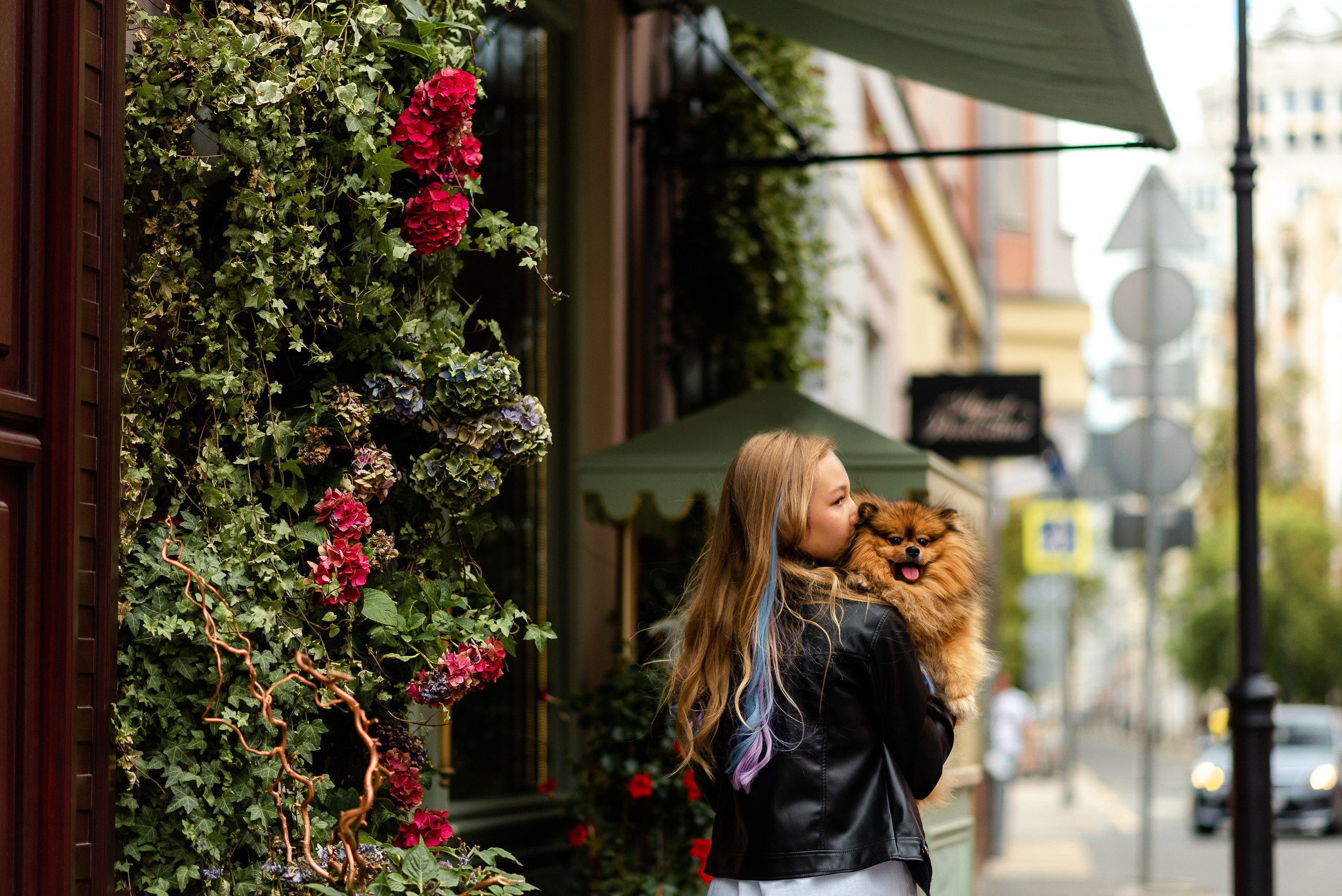 Патриаршие пруды, фотосессия со шпицем Гарри. Semerlina.ru