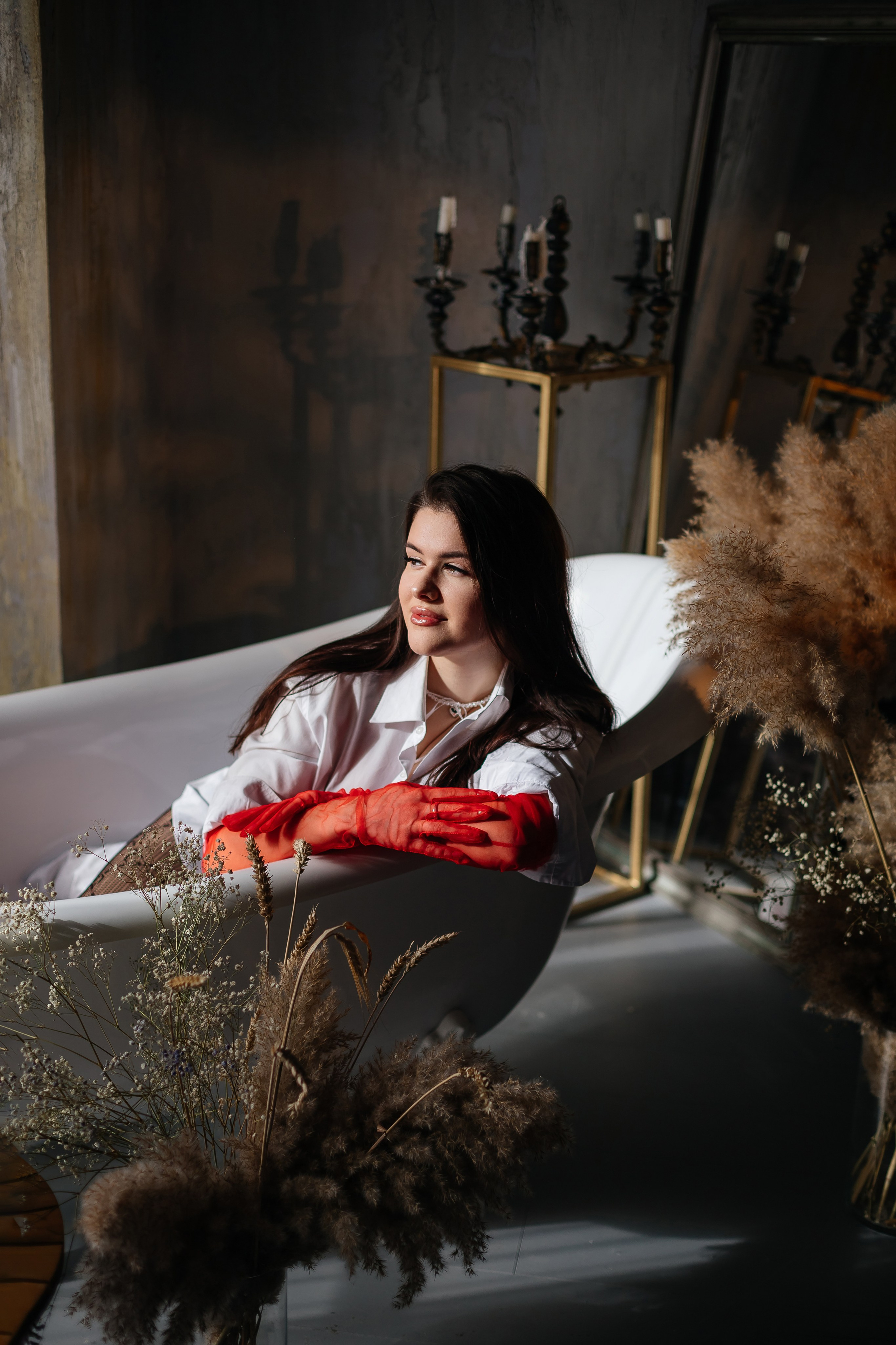 Яна в студии «Ванна». Фотограф Калуга