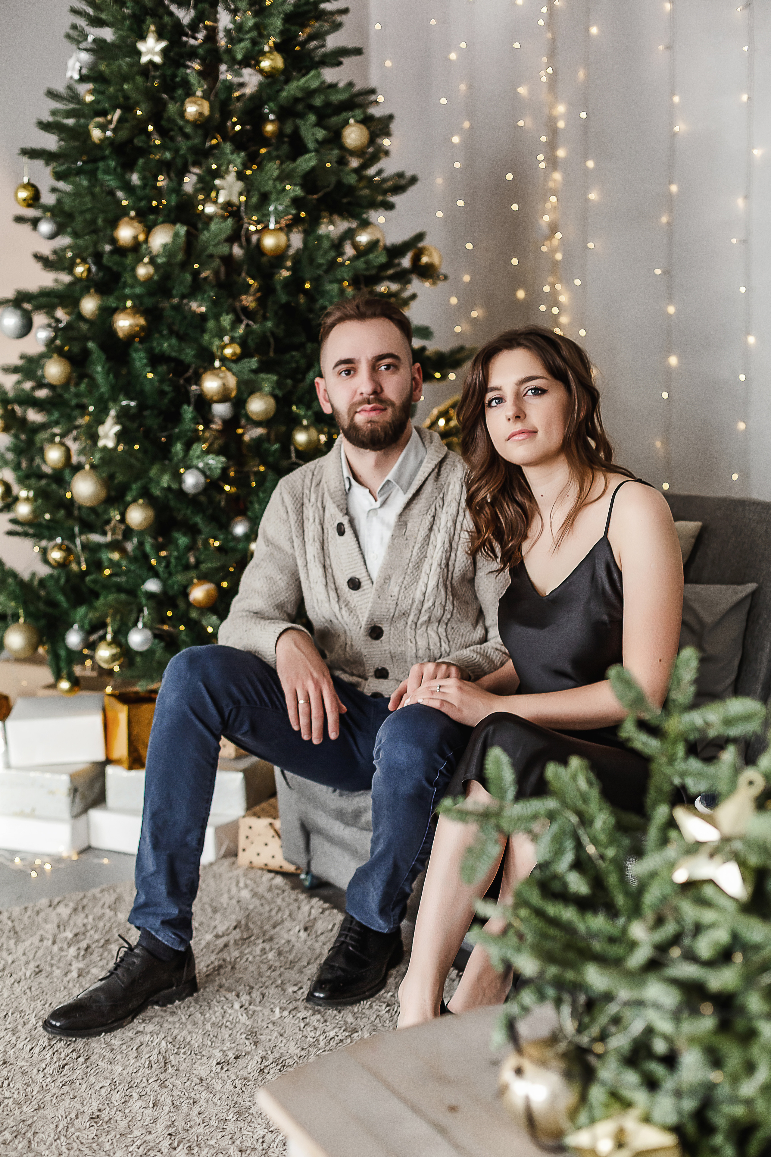 Новогодние семейные съёмки в фотостудии. Свадебный и семейный фотограф Дарья Осипова (Никитина). Саратов