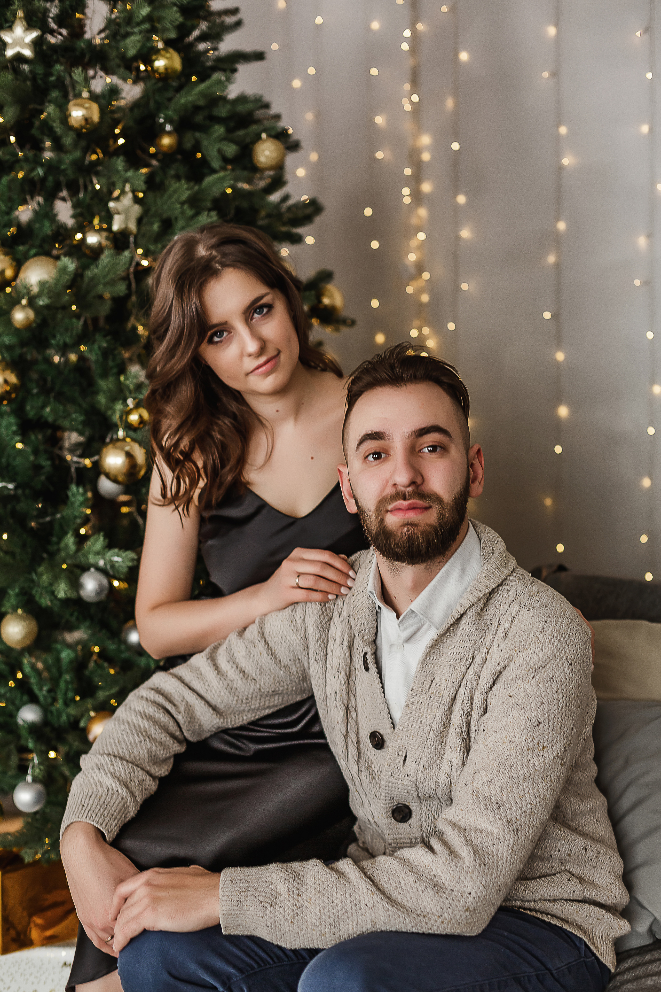 Новогодние семейные съёмки в фотостудии. Свадебный и семейный фотограф Дарья Осипова (Никитина). Саратов