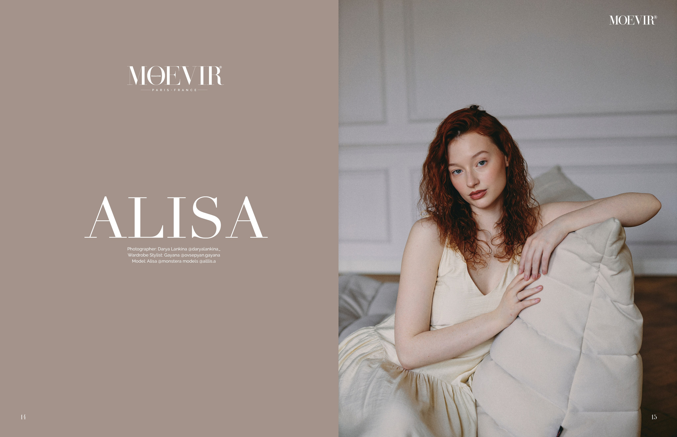 Alisa | Moevir Magazine July Issue. Photographer