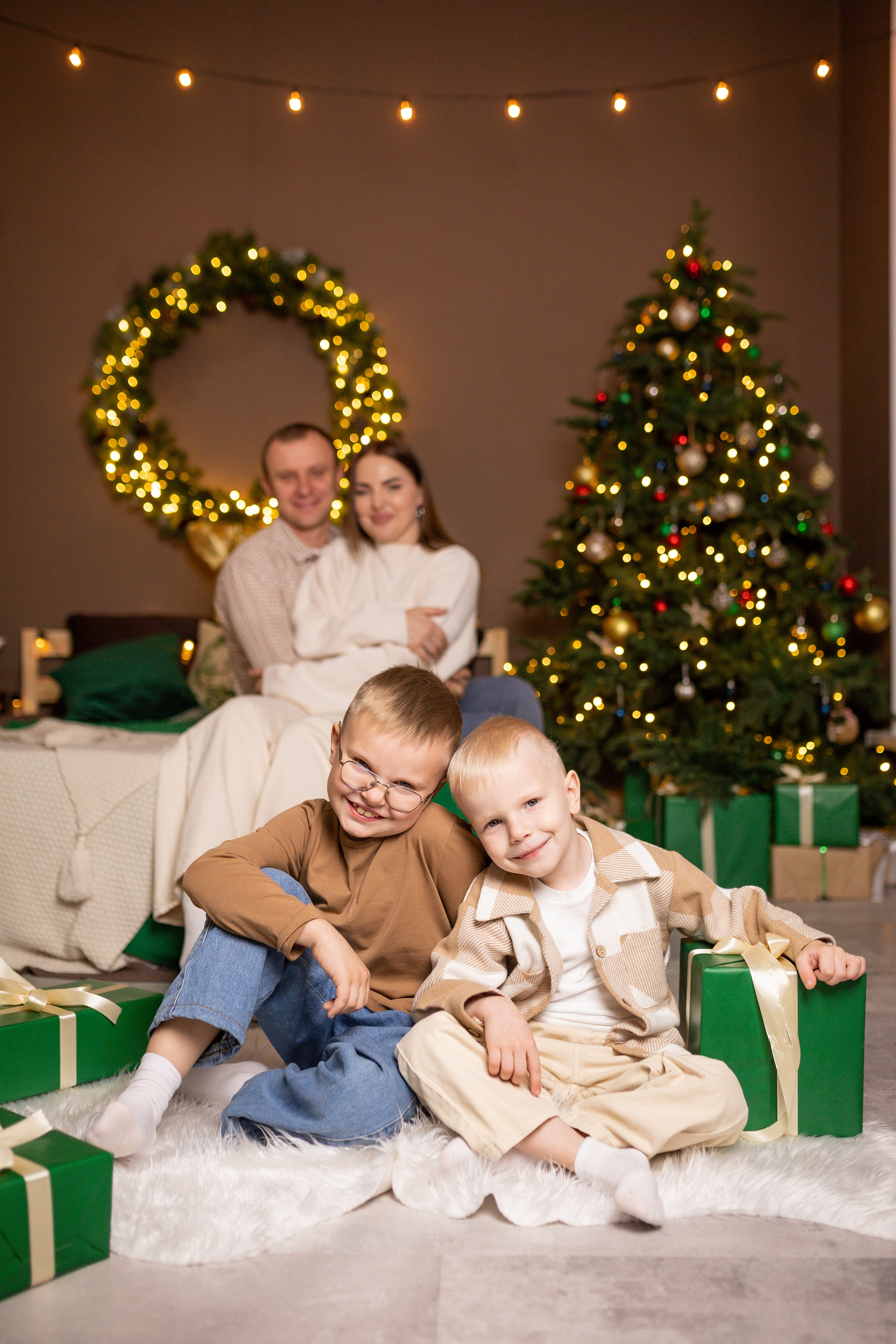 Семейная новогодняя фотосессия. Семейный, детский, свадебный фотограф в Георгиевске Дарья Домникова