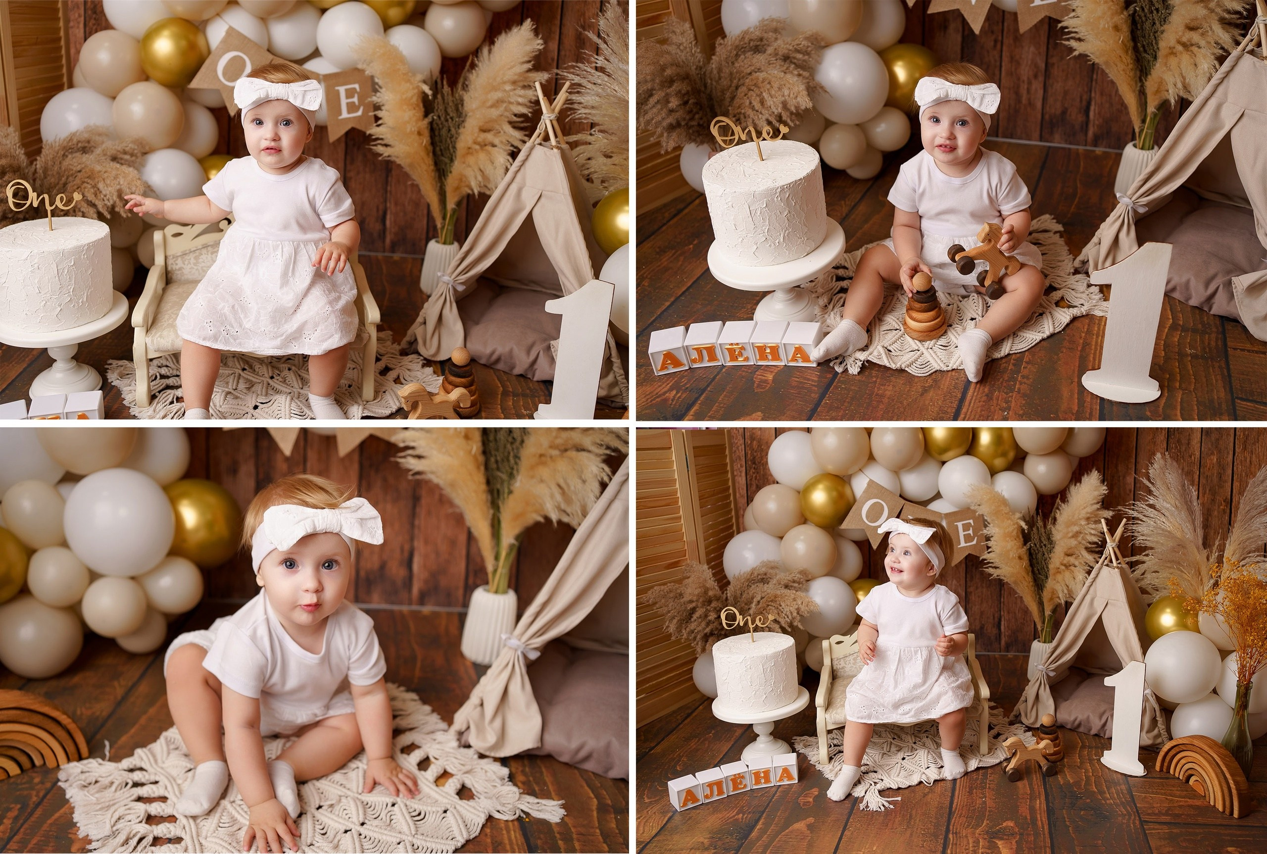 Шары к тарифу «годик эксклюзив». Фотограф новорожденных в г. Павлово Беспалова Екатерина