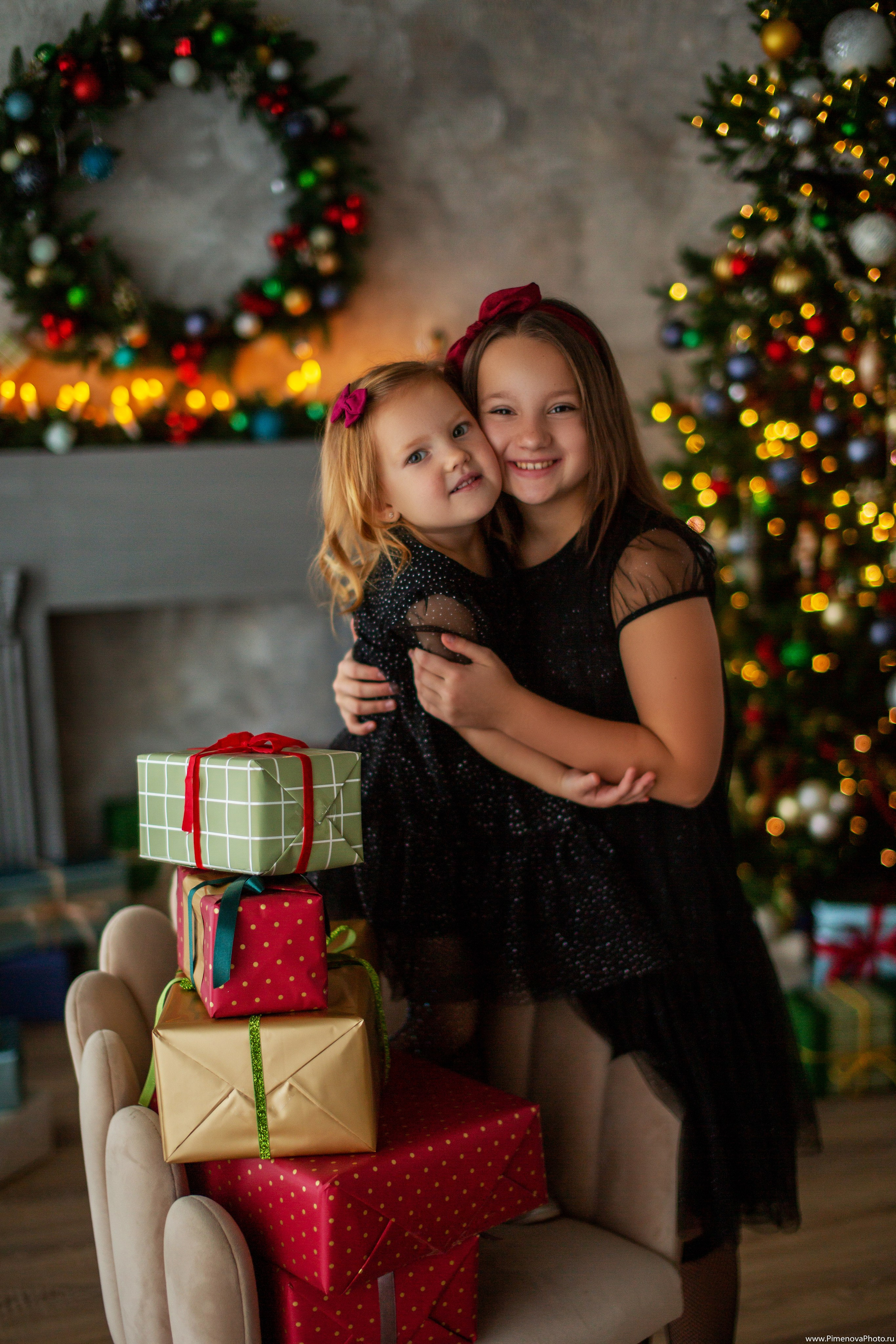 Новогодняя сказка Вари и Маруси, 2024. Семейный и детский фотограф в Петрозаводске