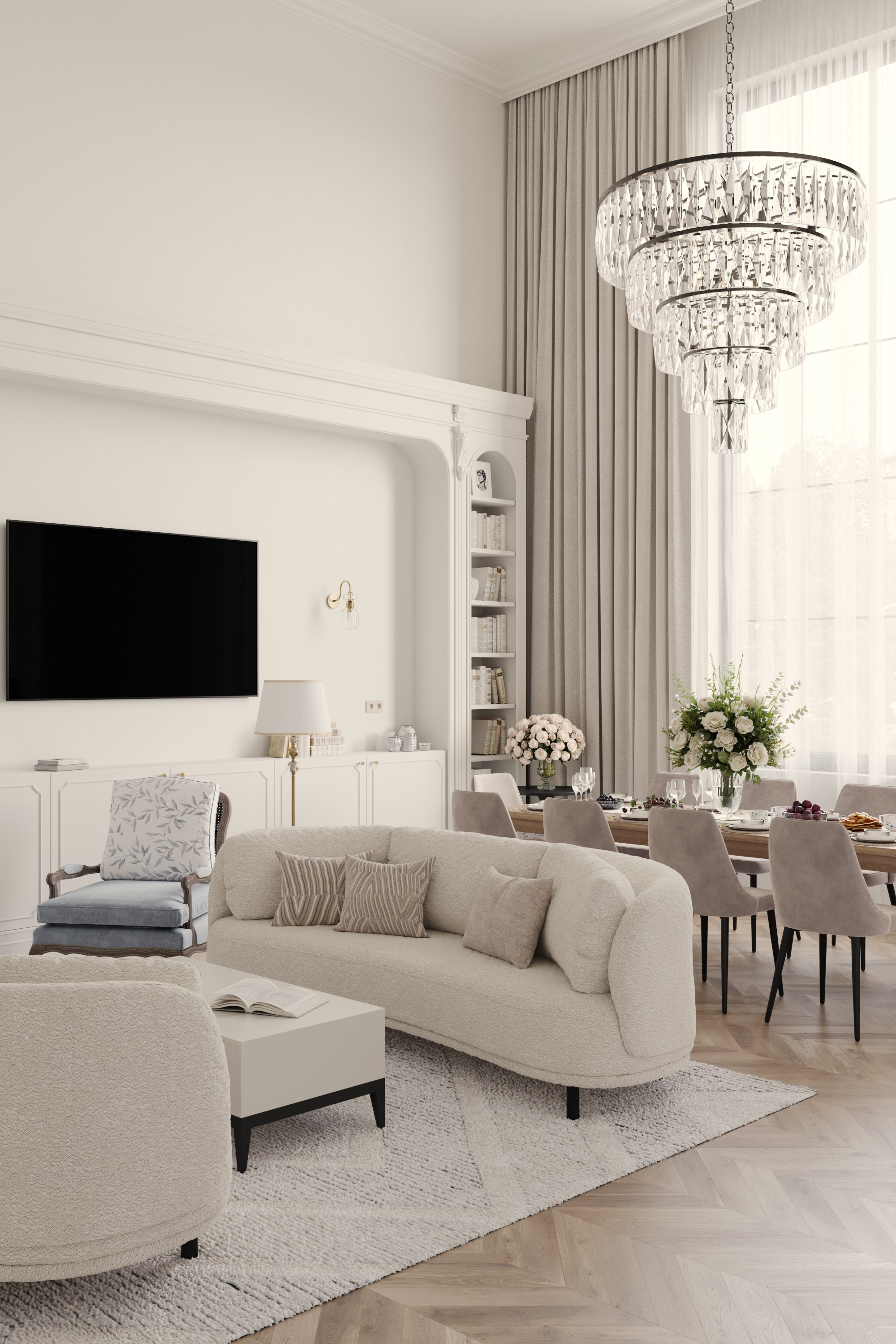 Дом 320 м² для большой семьи в Парижском стиле🤍