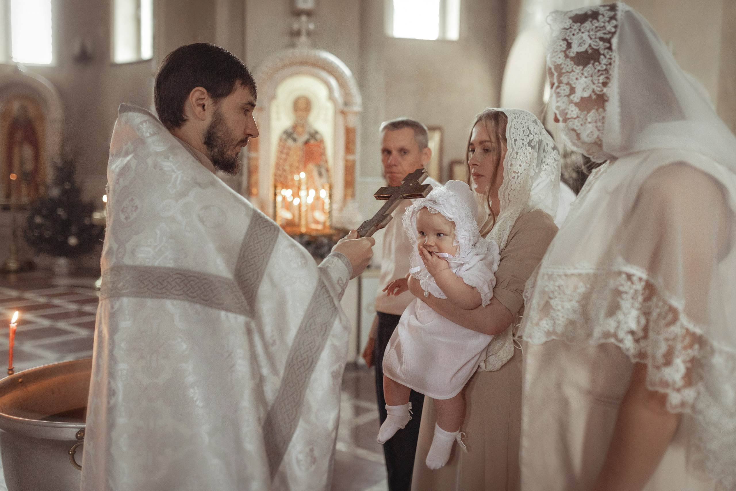 Таинство Крещение Ксении. Храм Александра Невского. Славянск н/К. Фотограф на Крещение и Венчание Краснодарский край — Гранкина Юлия