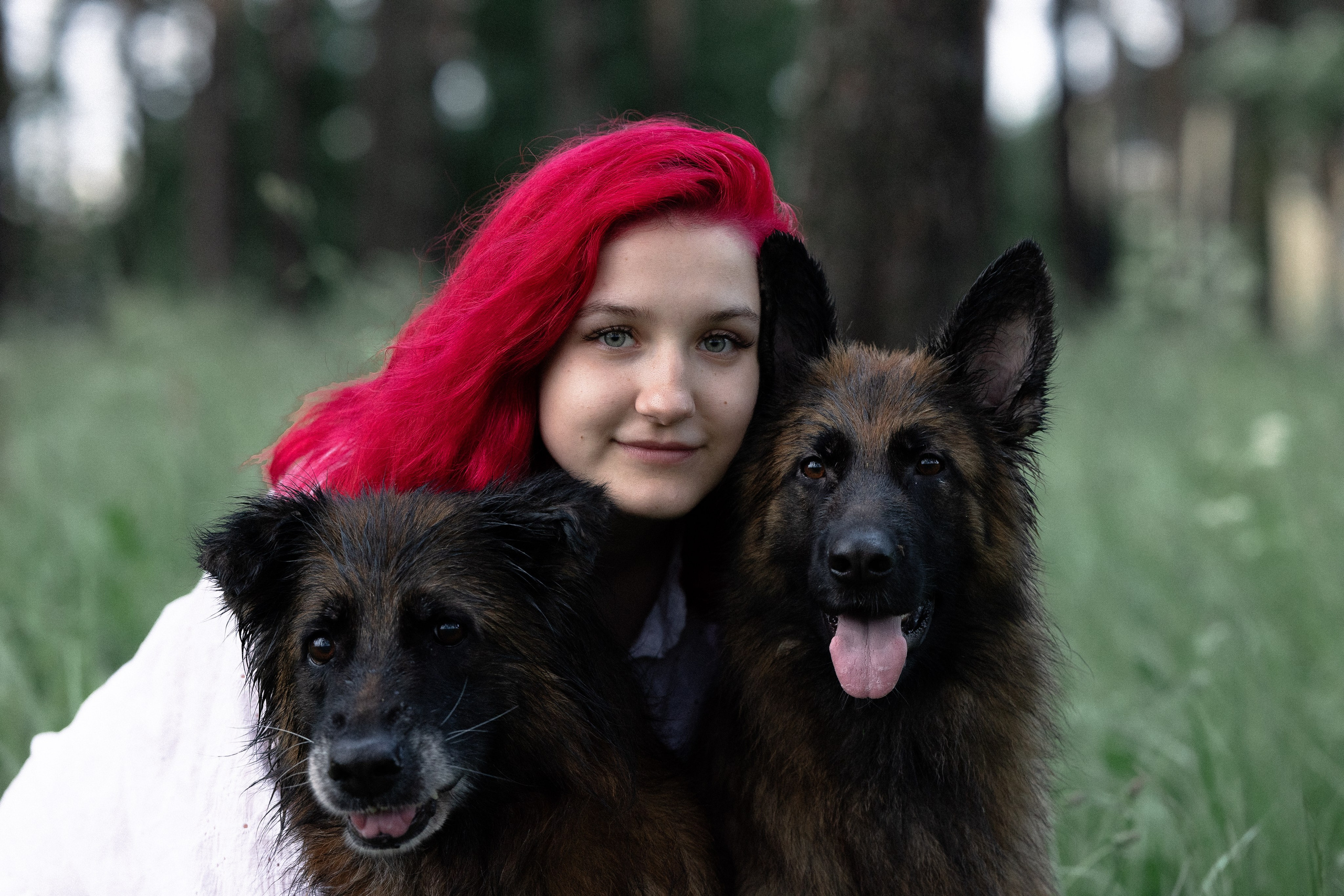 Алена, Фанни и Фрея. Фотограф и видеограф анималист Аганина Дарья