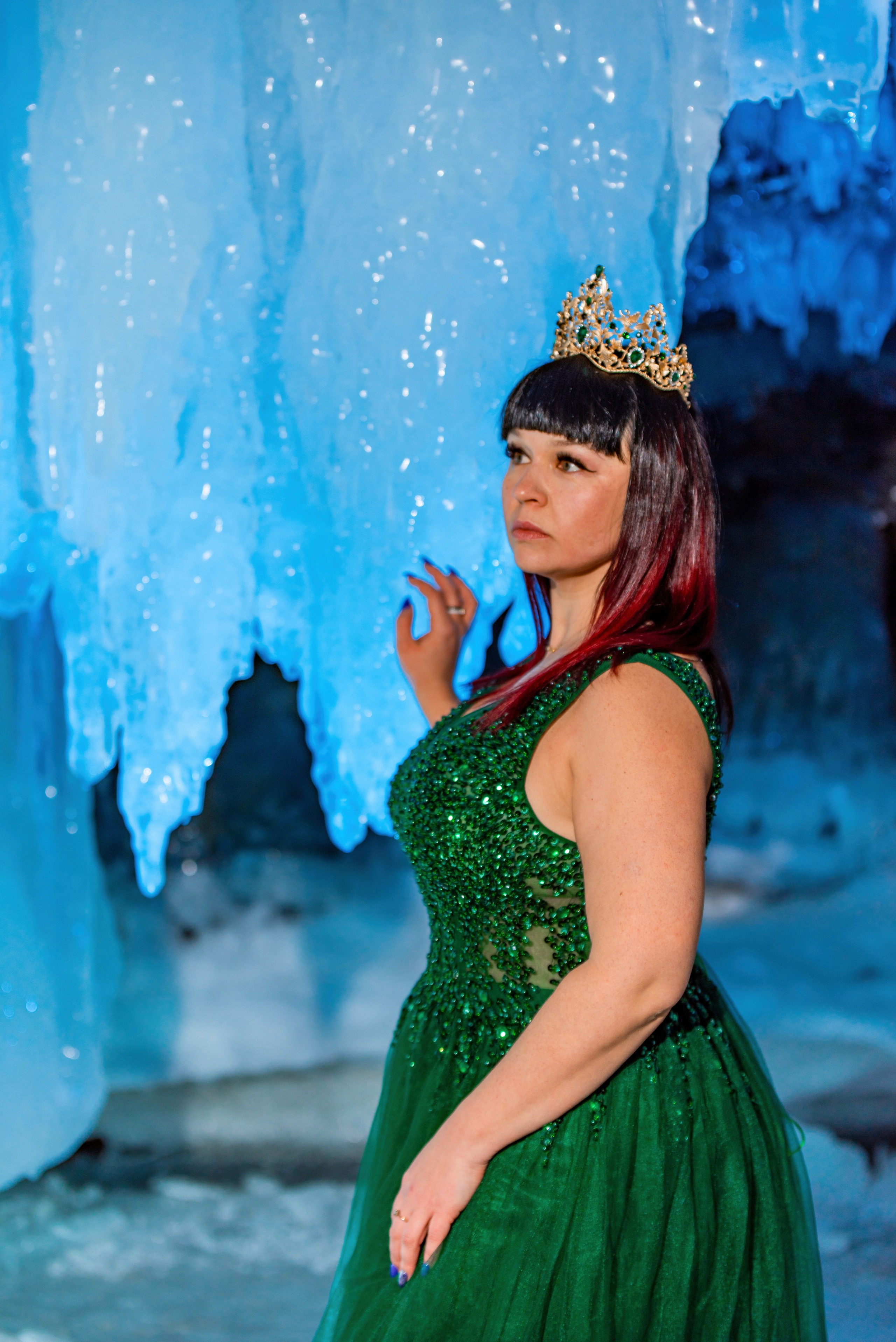 Платье изумрудное фатиновое до&nbsp;54 рра напрокат в аренду на фотосессию на Байкале в фототур