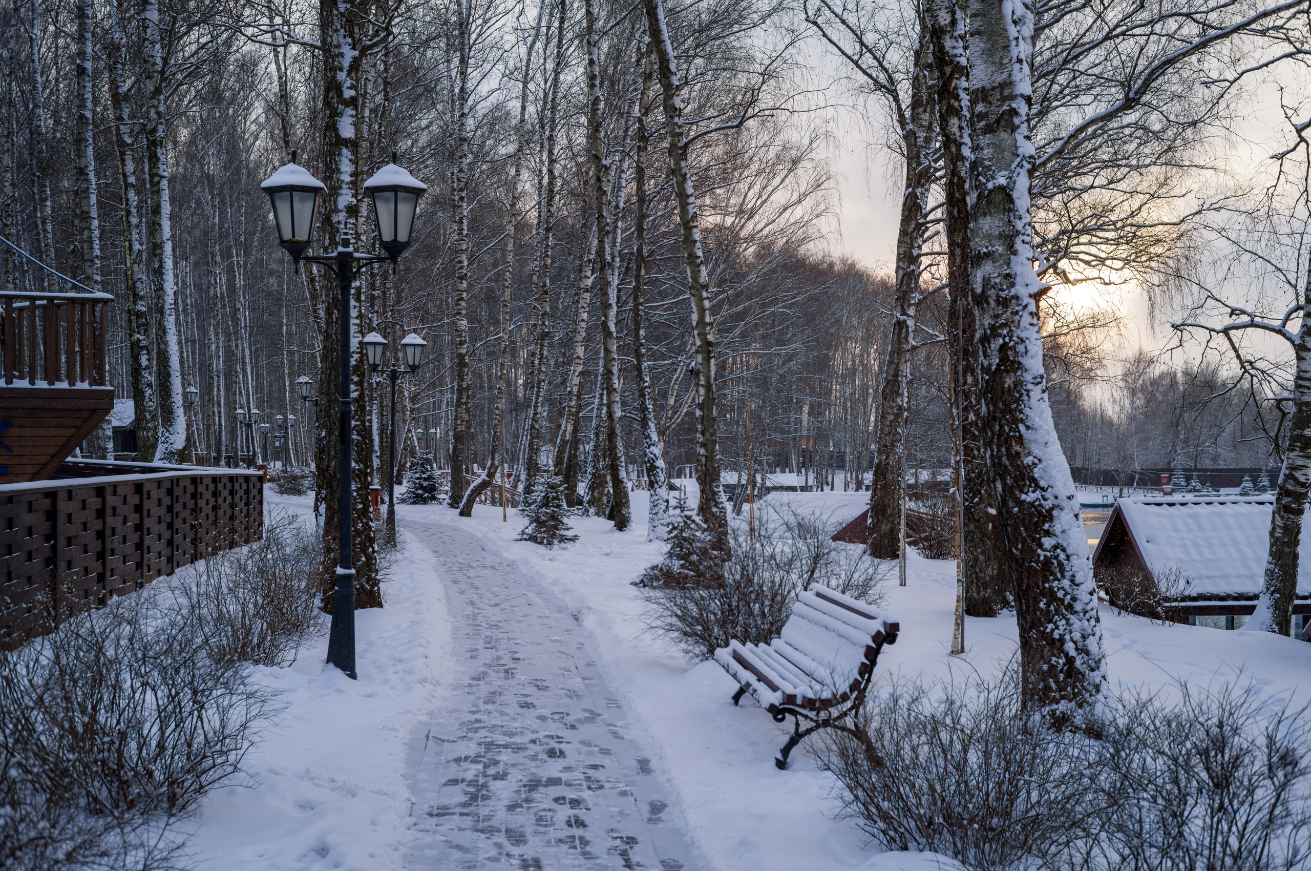 Территория комплекса Фишпоинт около Подольска