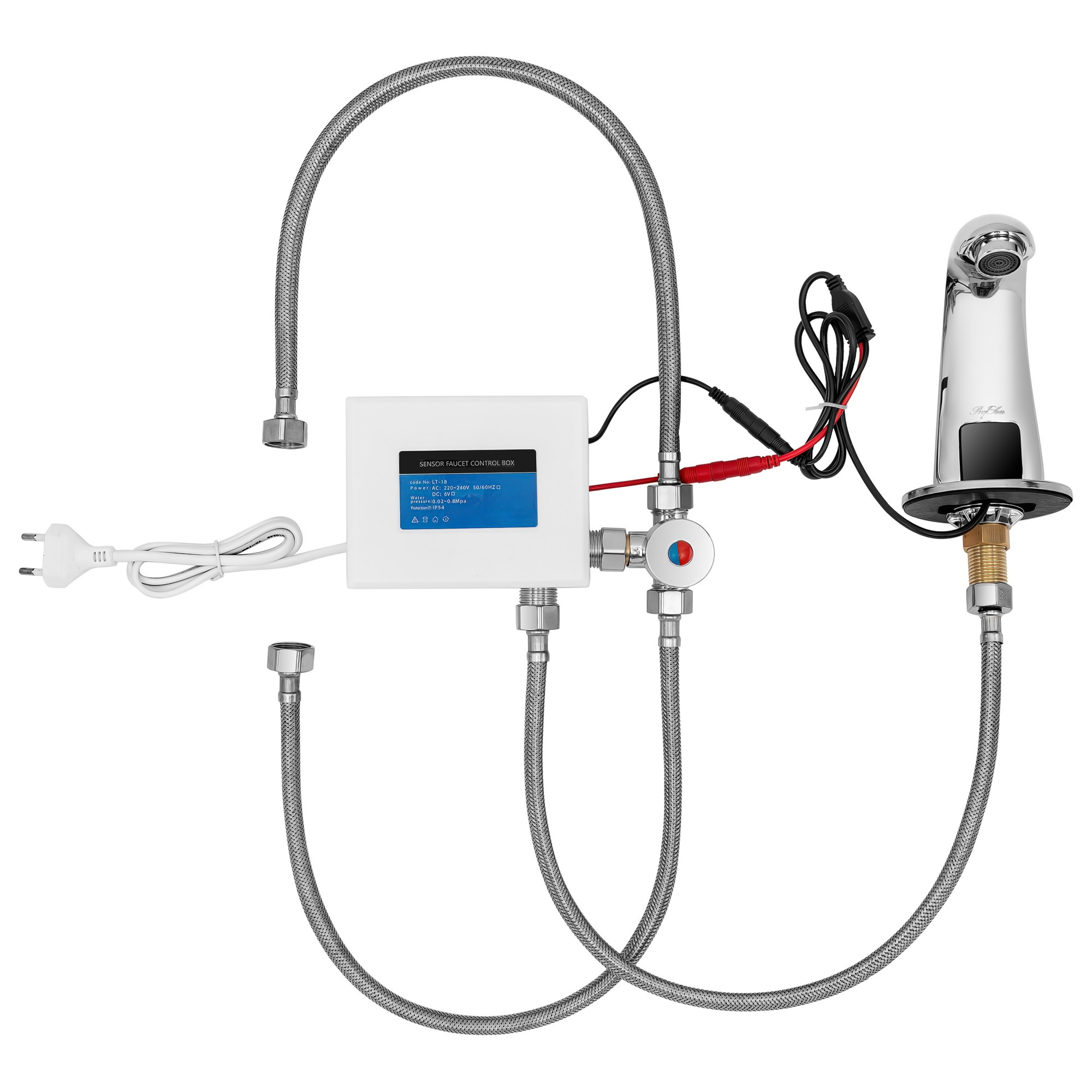 Сенсорный смеситель для раковины хром схема подключения