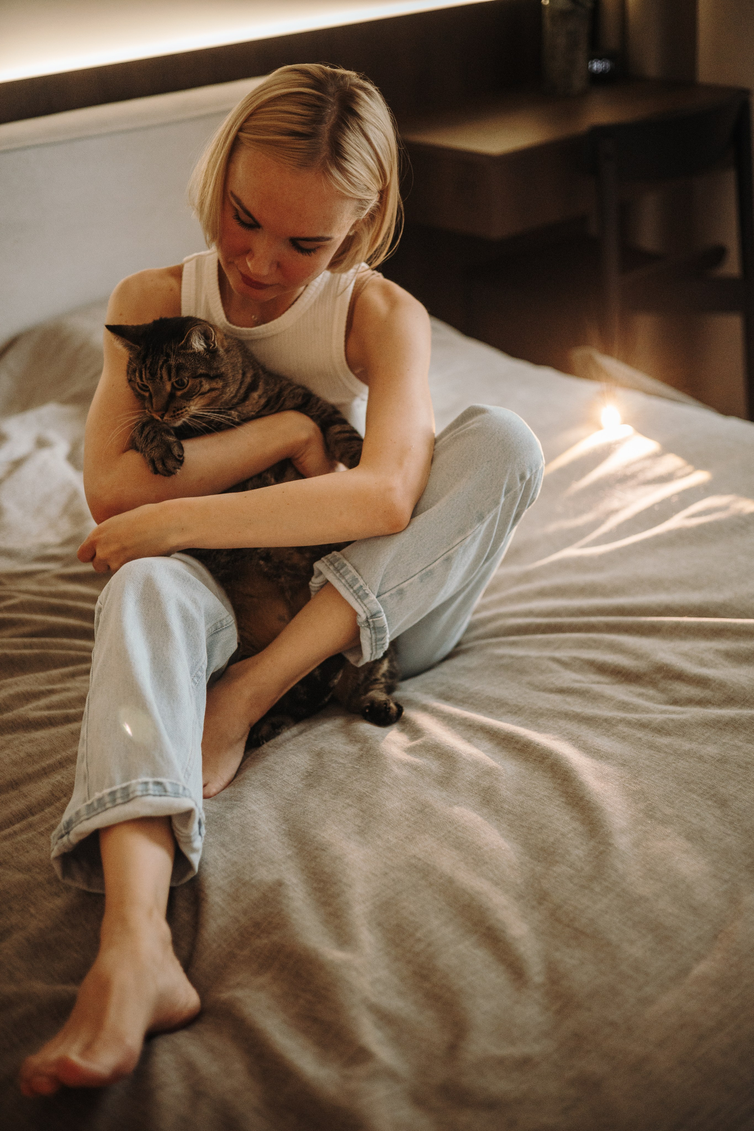 Оля, Барсик и Яша. Фотограф животных Евгения Верцинская