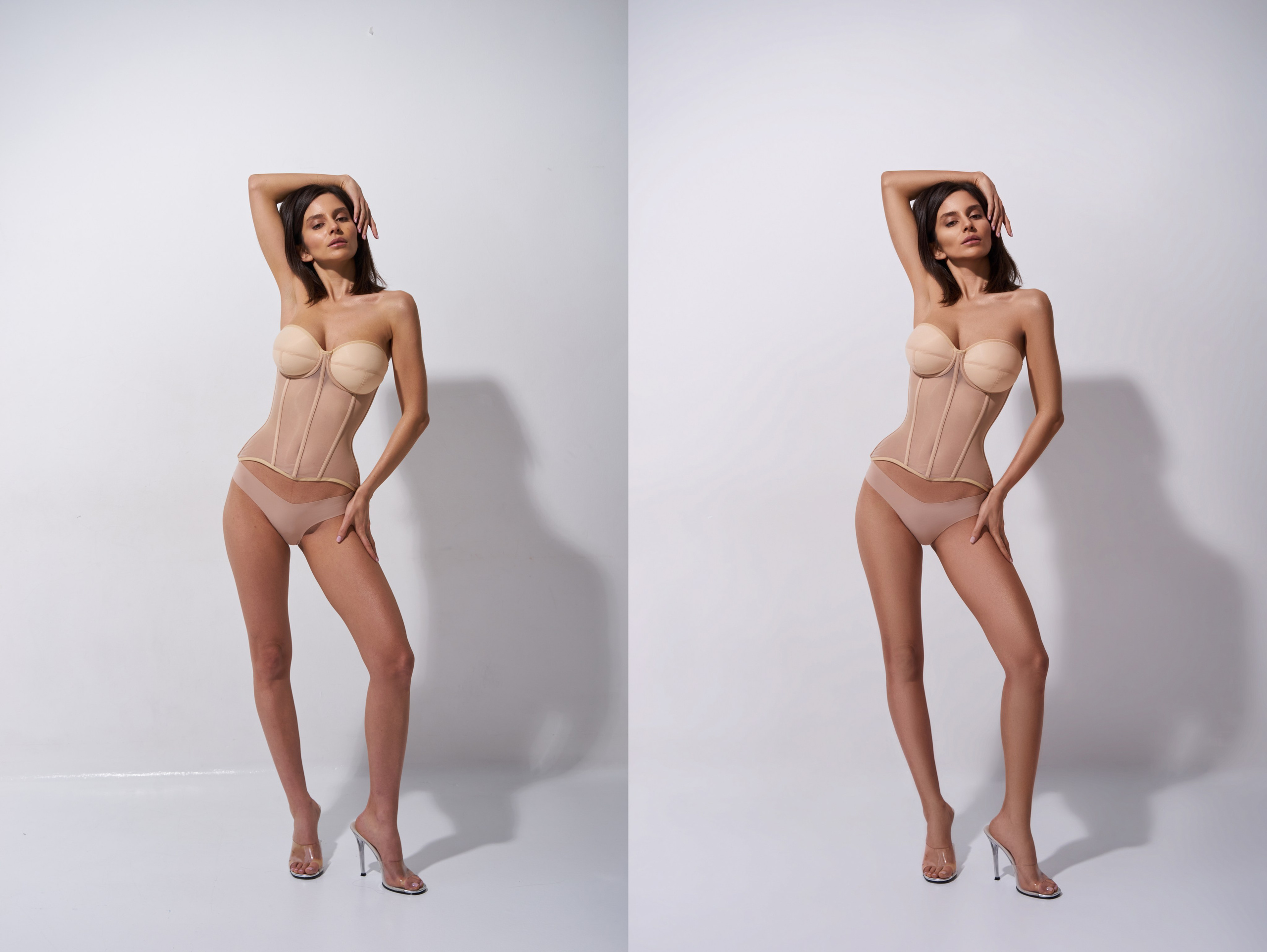 Деликатная обработка портретов для рекламы нижнего белья | Студия SVITHART