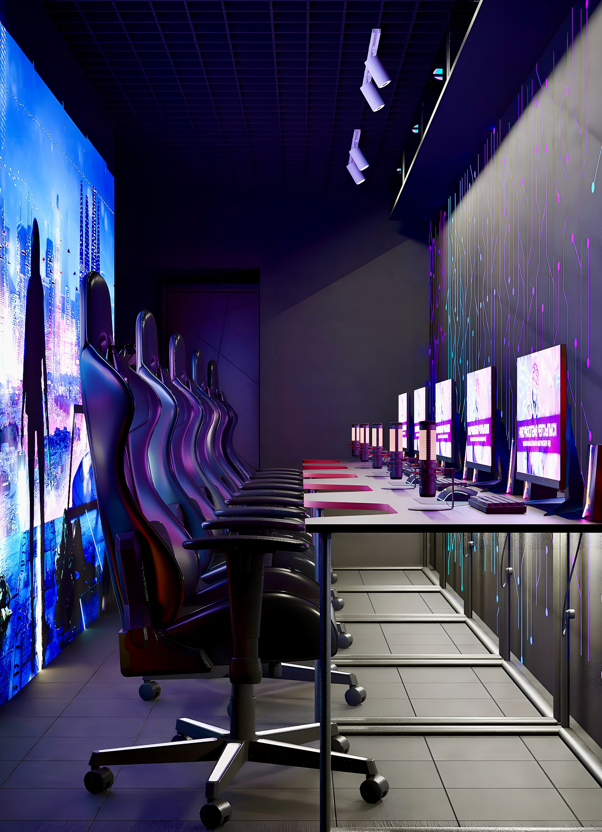 Компьютерный клуб «Soul Game» г. Санкт-Петербург. Батракова Наталья дизайнер интерьеров Санкт-Петербург Москва Архангель