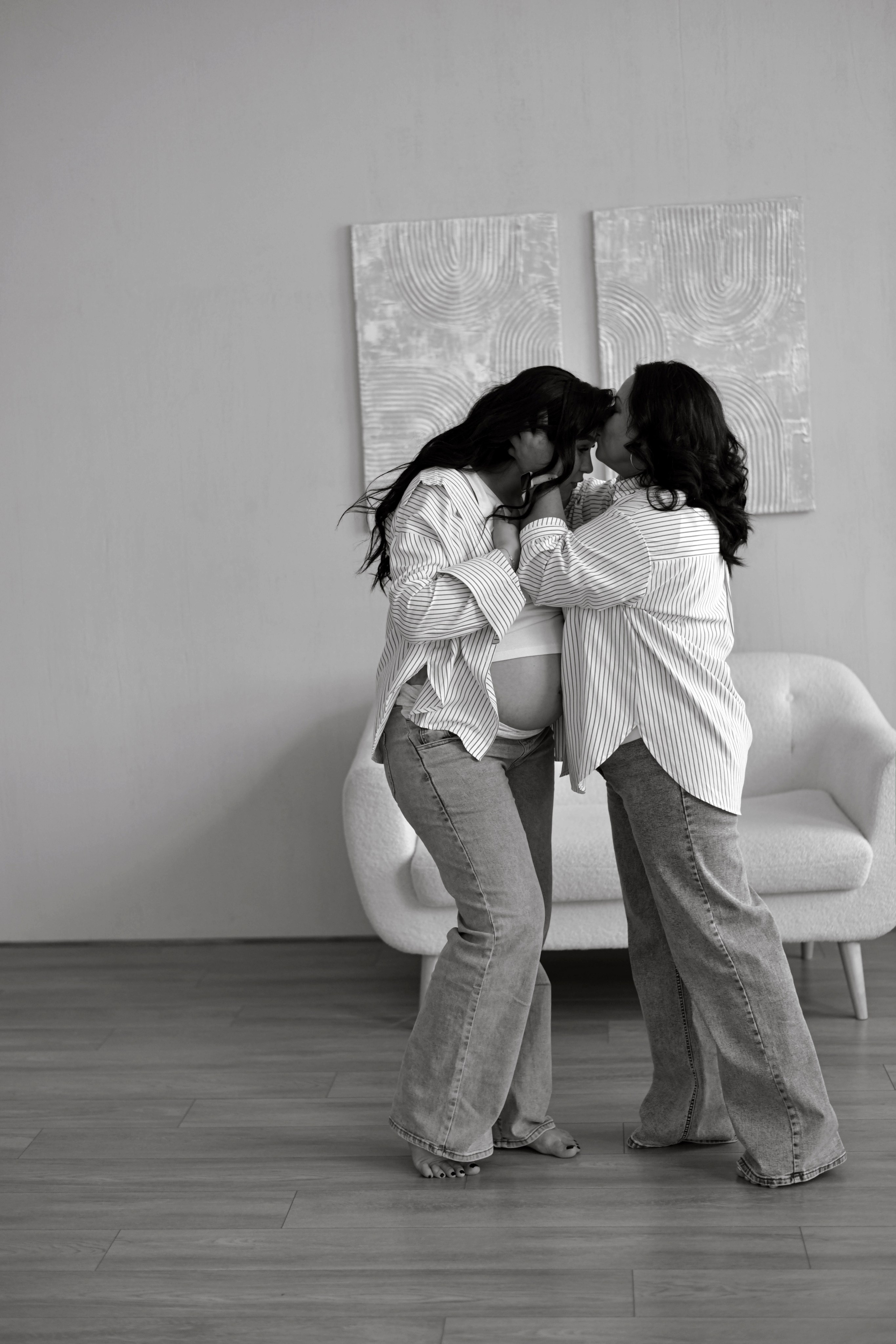 Мама и дочь беременная съемка. Фотограф Подольск