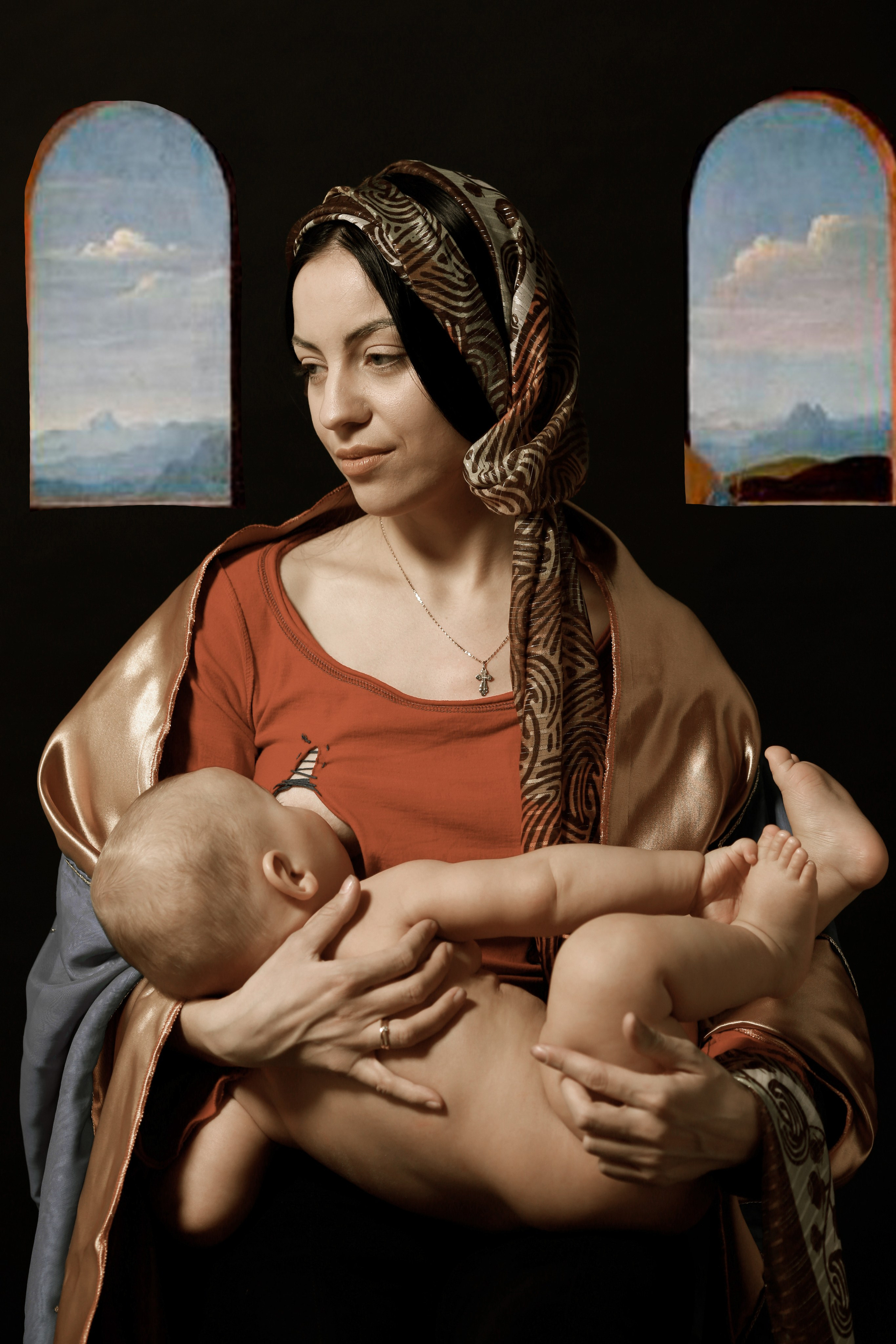 Фотосессия —картина «Мадонна Литта» Леонардо да Винчи. Профессиональный фотограф Алена Александрова