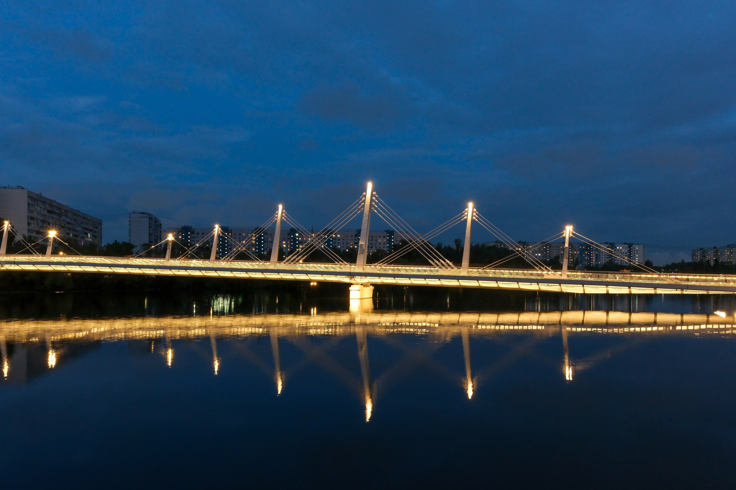 Мост через Нагатинский затон. Михаил Мулач | Архитектурный фотограф