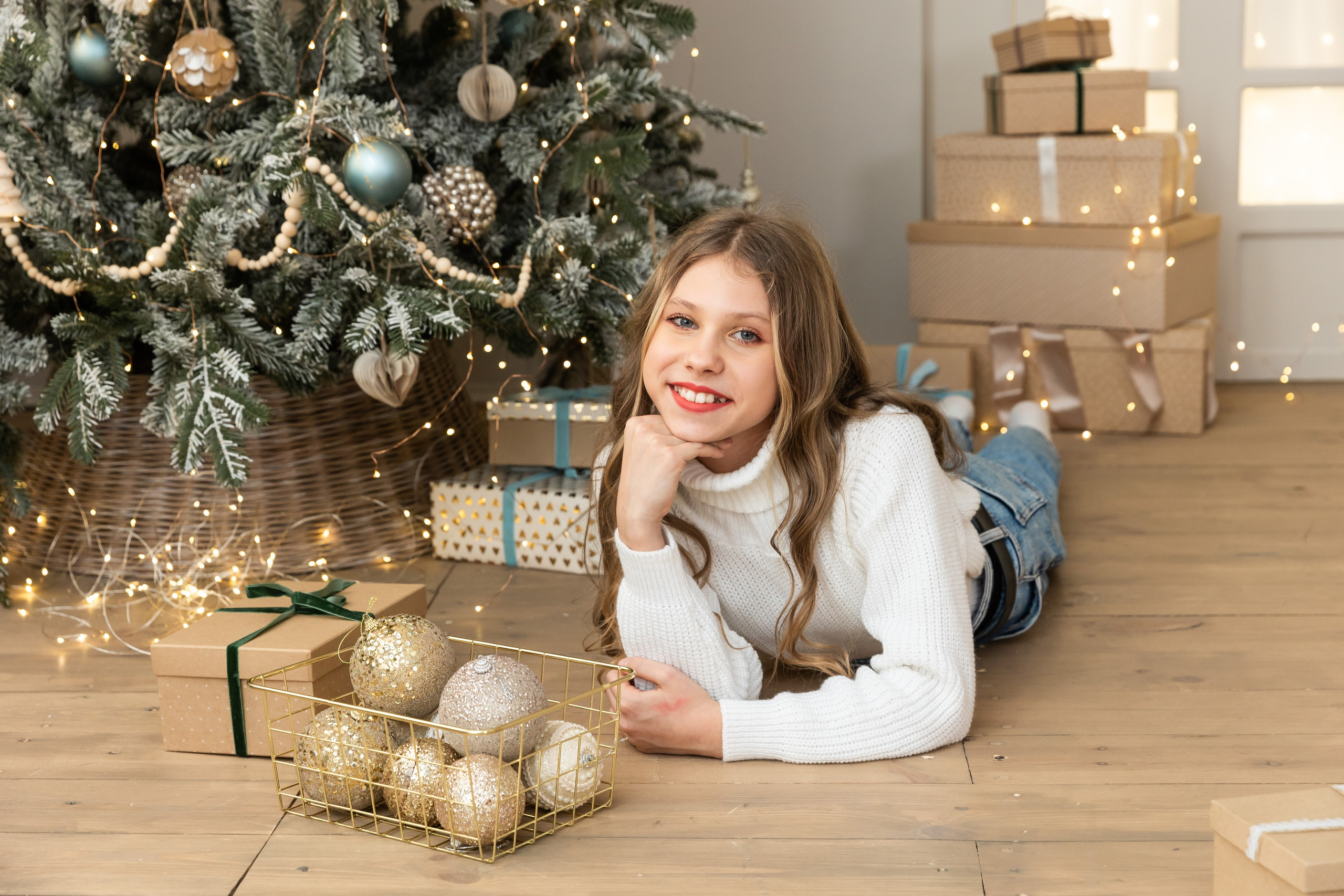 Новогодняя фотосессия в студии 4 класс. Семейный, детский, школьный фотограф в Благовещенске Яна Белоусова