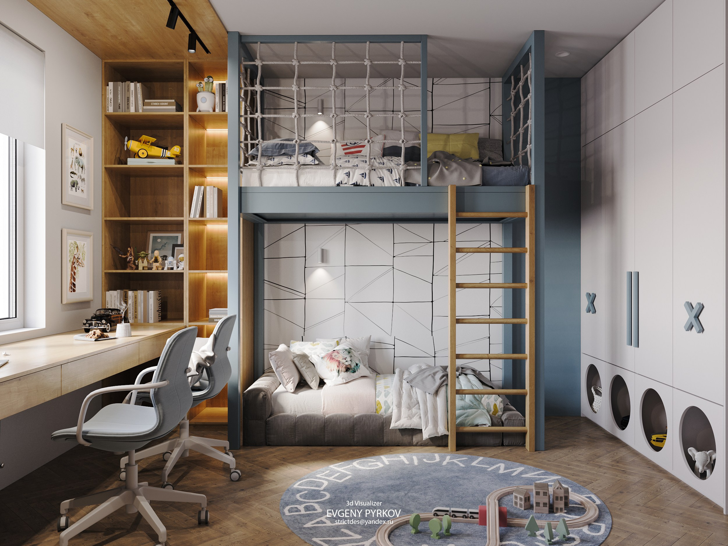 Детская комната в квартире. Клиент Бученкова Полина. Евгений Пырков — 3d визуализатор интерьеров и экстерьеров России
