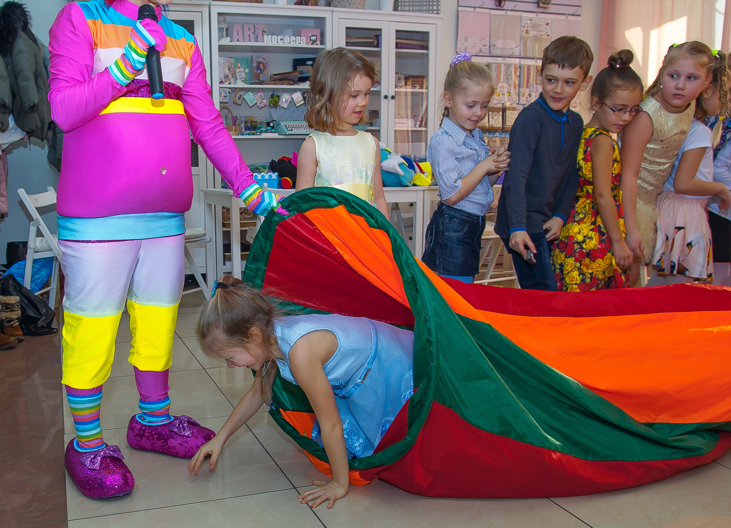 День рождения Даши в арт-кафе «Артмосфера». Репортажная съемка в Москве и области. Анималистика