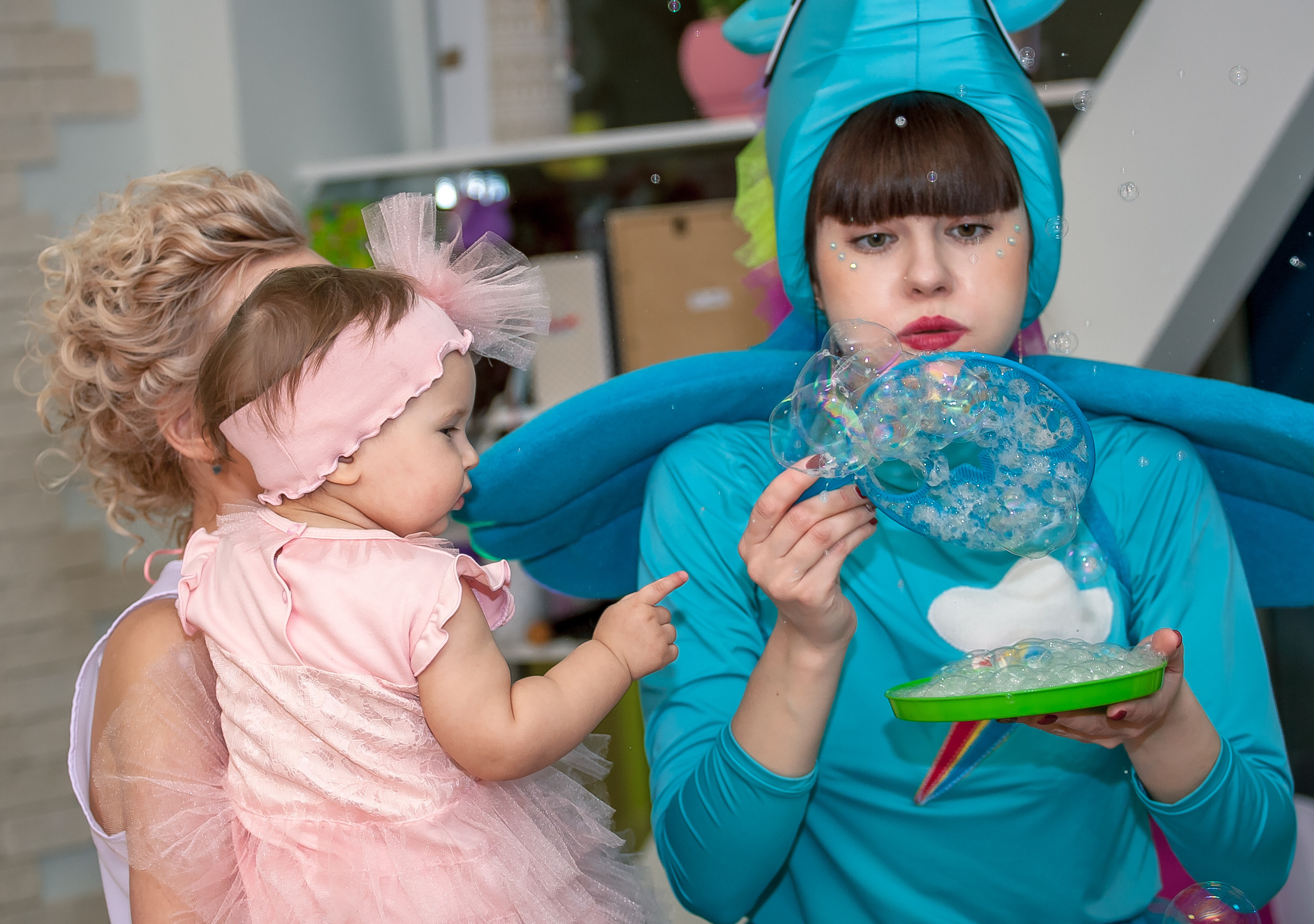 День рождения Маши (1 годик). Репортажная съемка в Москве и области. Анималистика