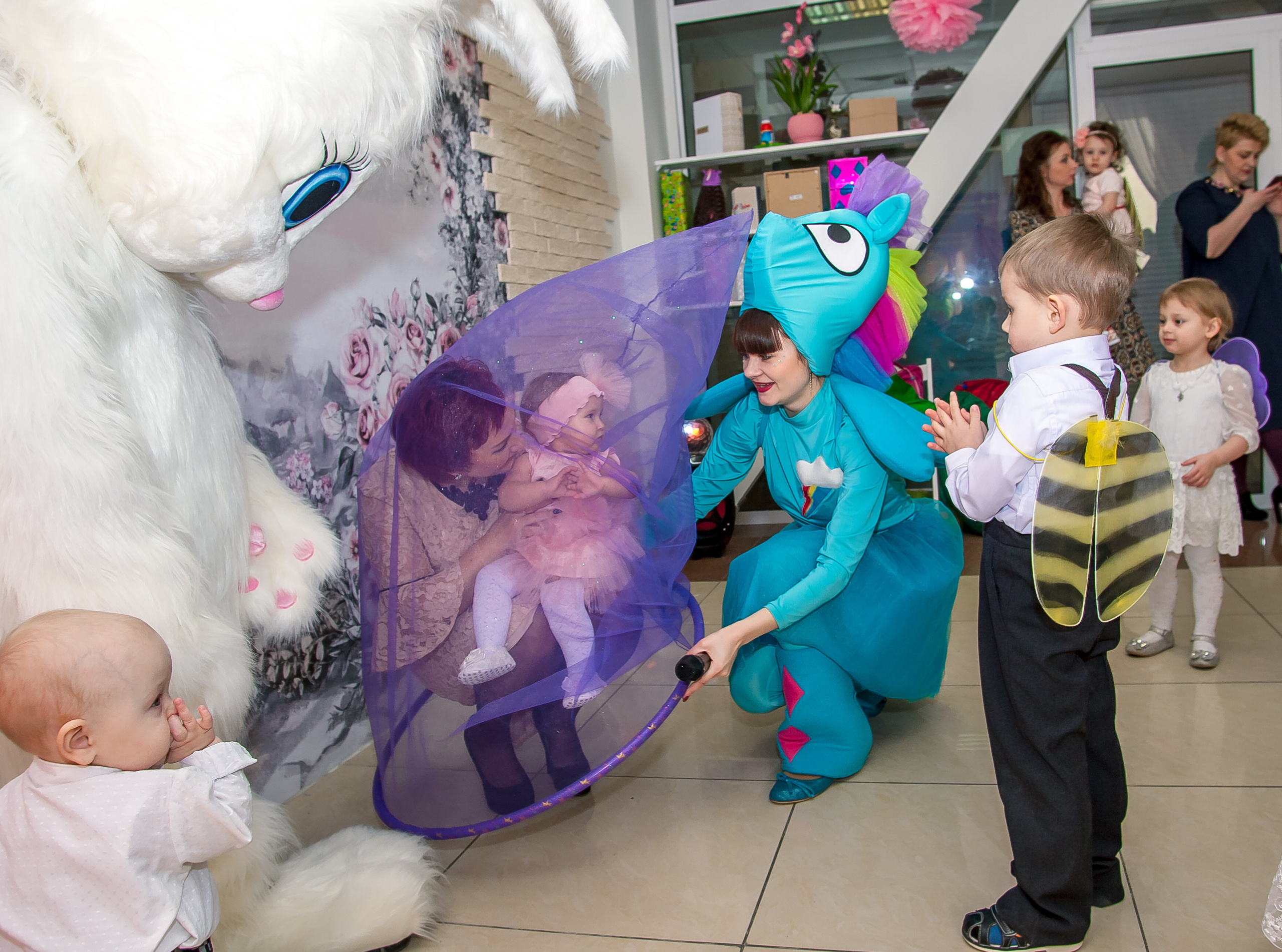 День рождения Маши (1 годик). Репортажная съемка в Москве и области. Анималистика