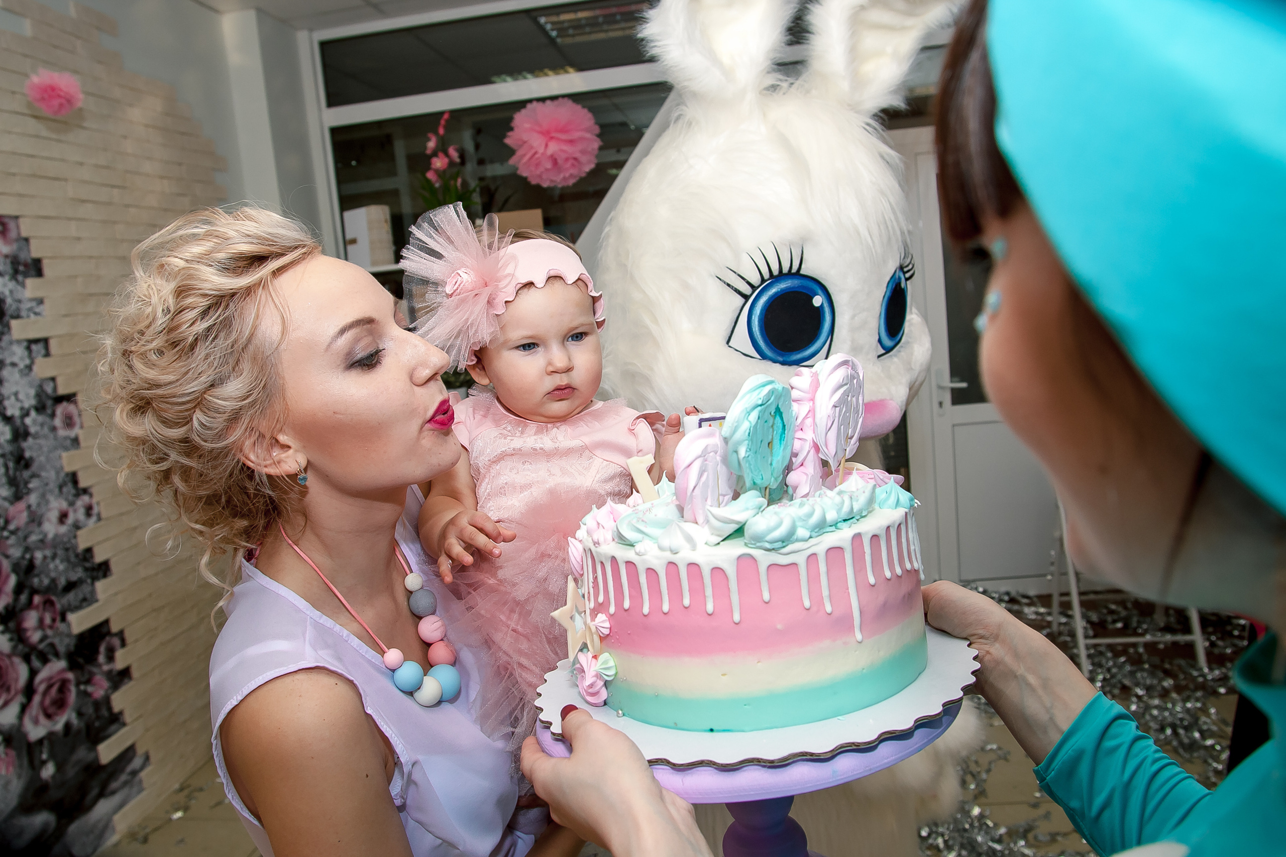 День рождения Маши (1 годик). Репортажная съемка в Москве и области. Анималистика