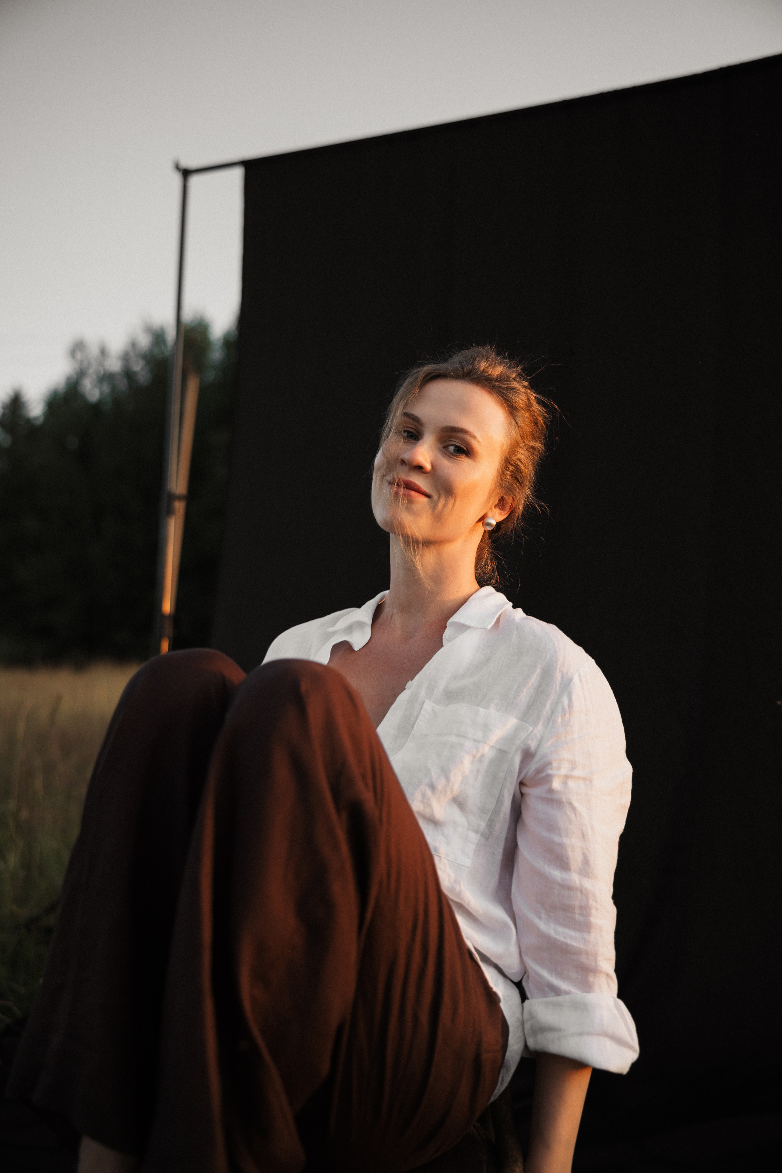 Фэшн съёмка в поле