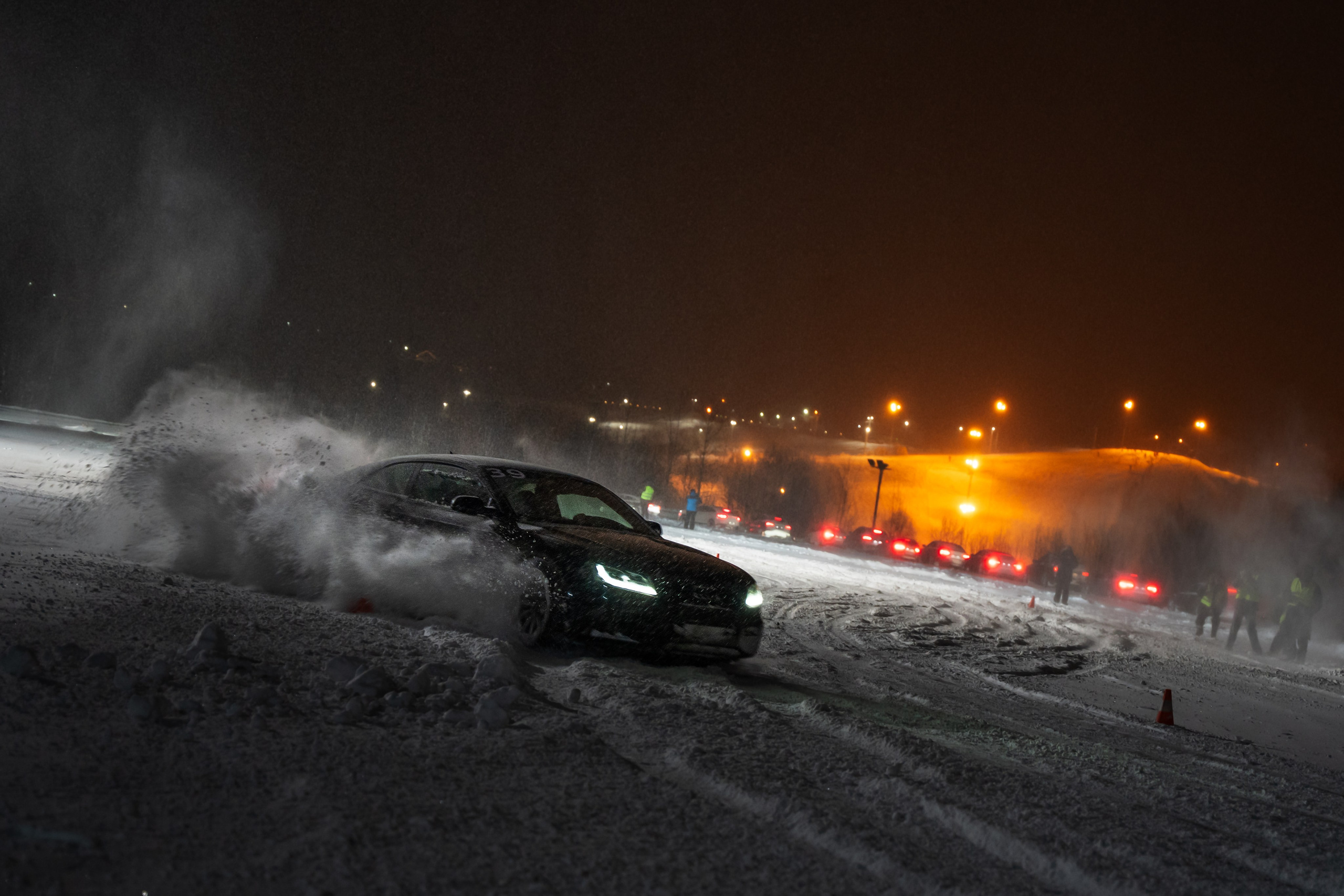 Зимний дрифт Audi. Автомобильный фотограф Москва