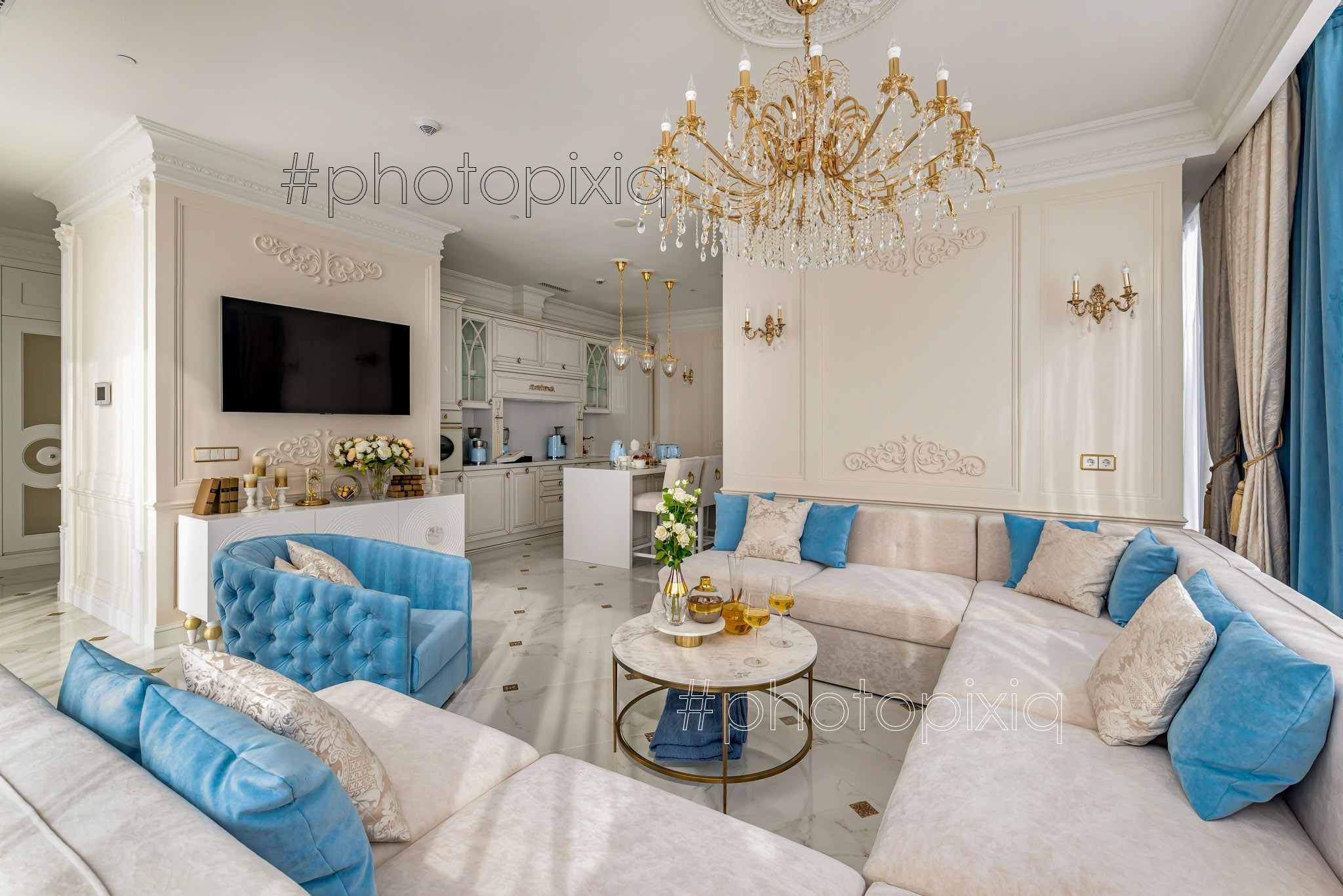 Интерьерная съёмка апартаментов в Neva Towers. Интерьерная съёмка и виртуальные туры — Интерьерный фотограф Кузнецов Сергей (photopixiq)