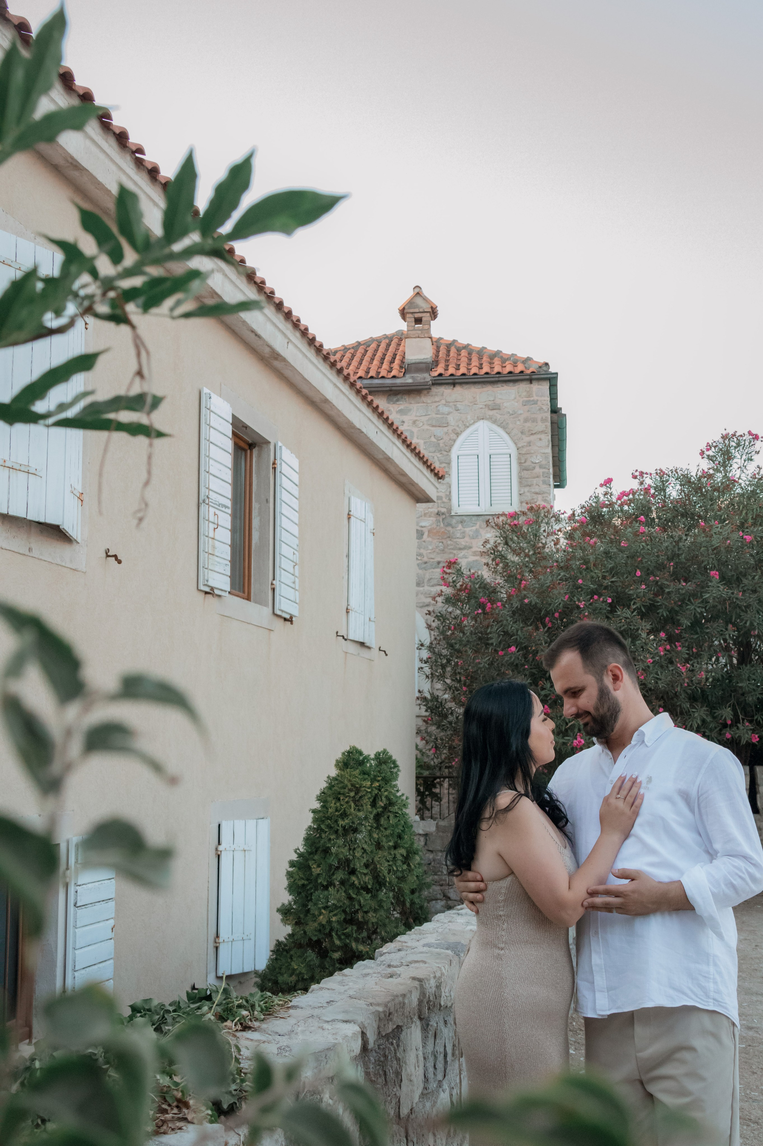 Engagement photo shooting in Montenegro. Portrait photographer in Tivat Montenegro Katerina Kirsanova