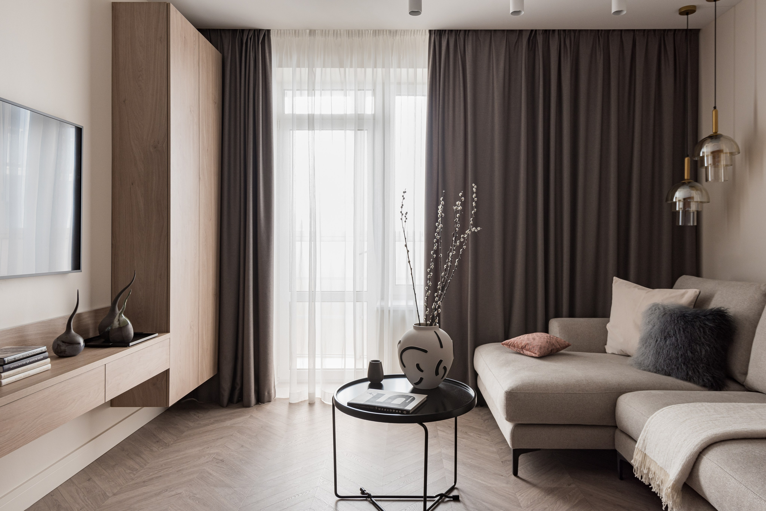 Квартира для молодого человека. Дизайнер Анна Хащенко. Мебель на заказ