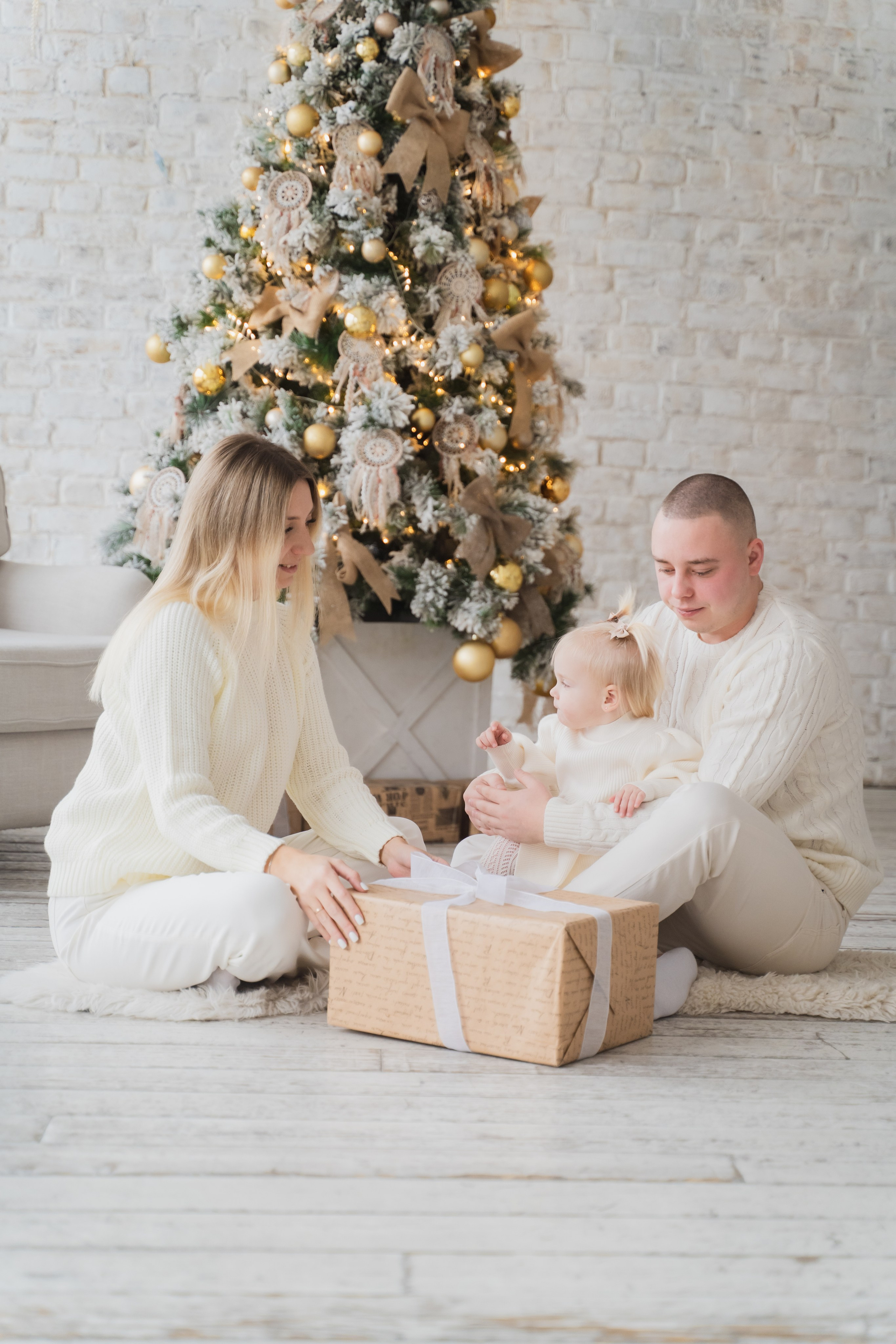 Новогодняя. Анастасия, Николай, Николь. Фотограф в Москве Ленарская Дарья