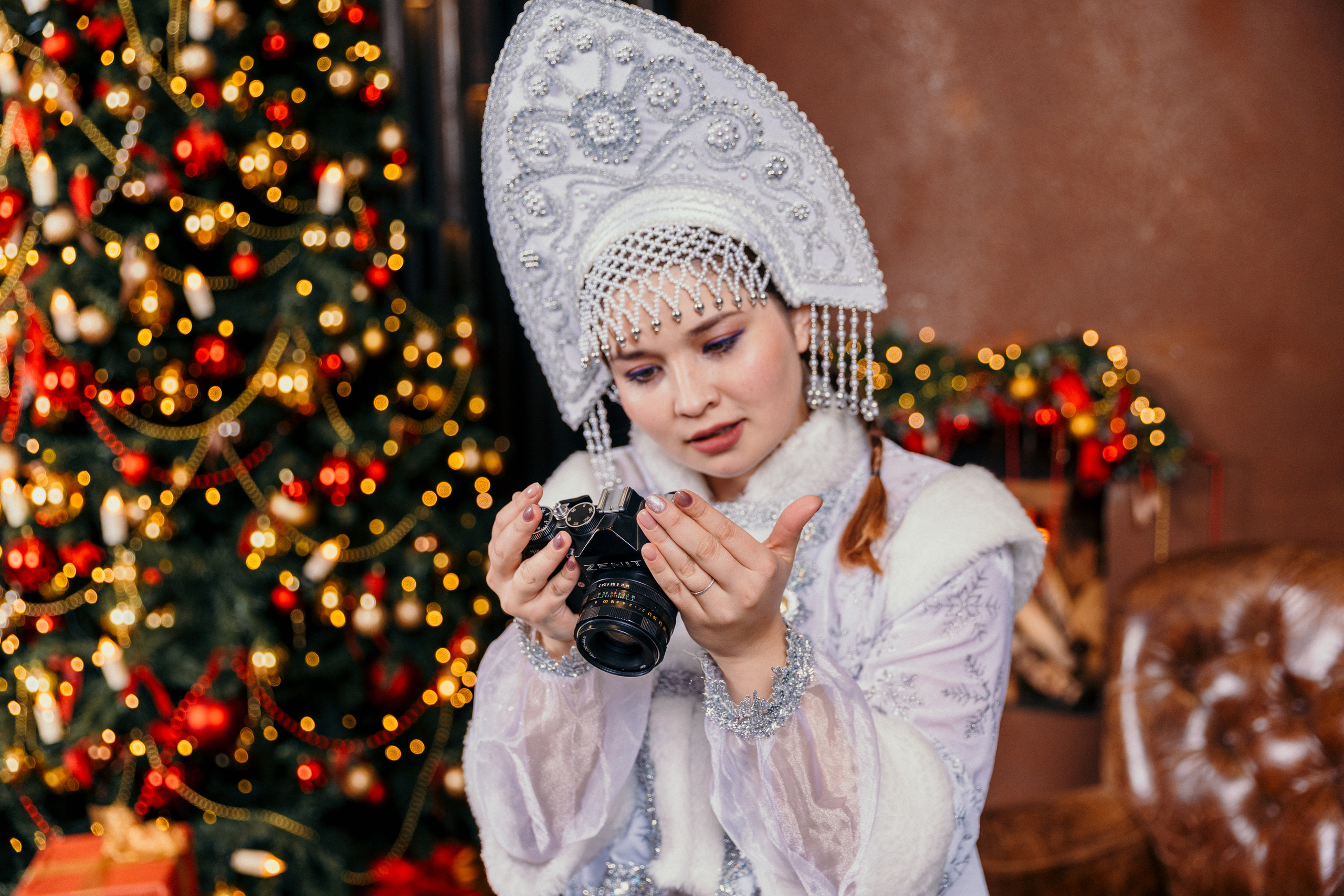 Дед Мороз и Снегурочка. Фотограф Никита Комаров