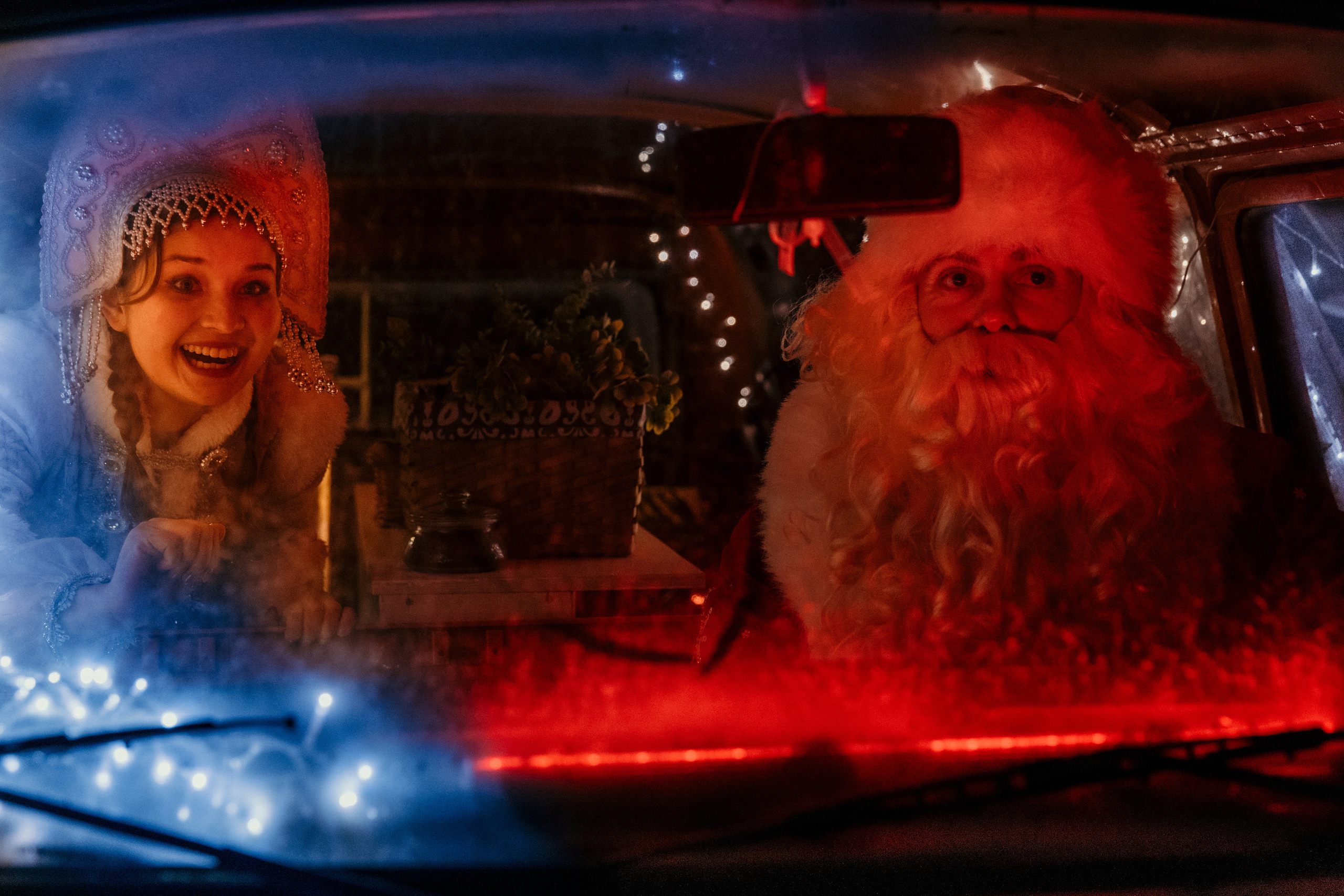 Дед Мороз и Снегурочка. Фотограф Никита Комаров