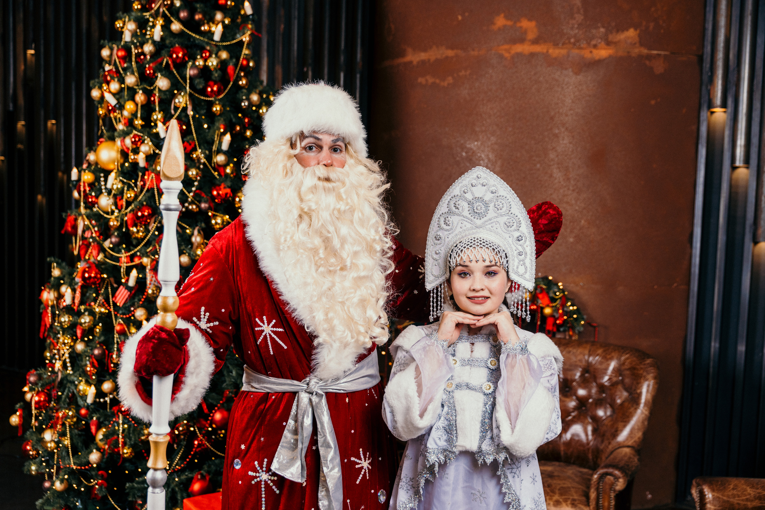 Дед Мороз и Снегурочка. Фотограф Никита Комаров