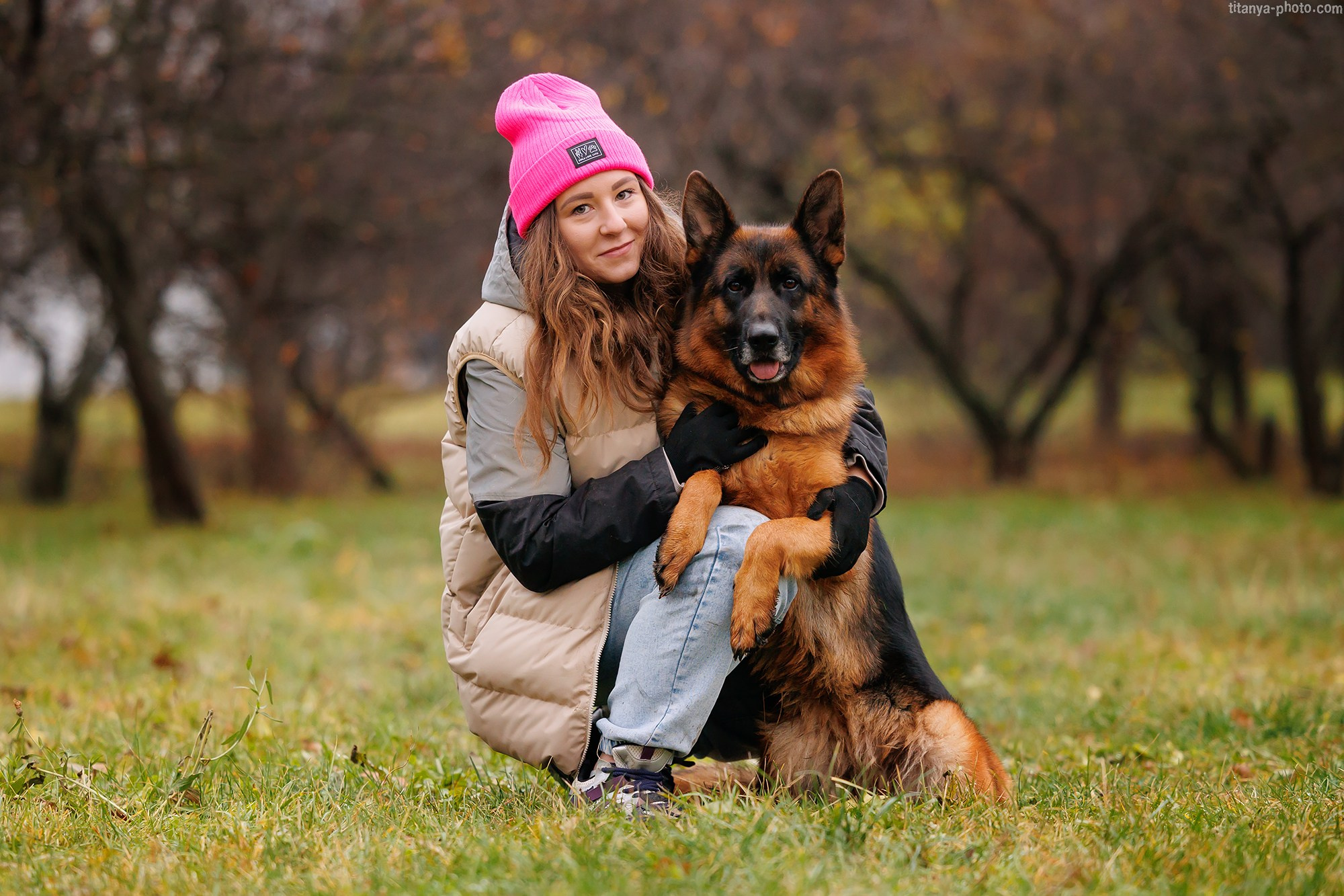Вика, Даша и их четвероногие друзья: Де Орсе Мак Флай Онли Ю, Устина и Барселона. Фотограф собак, фотограф-анималист Аня Титова (Titanya). Москва