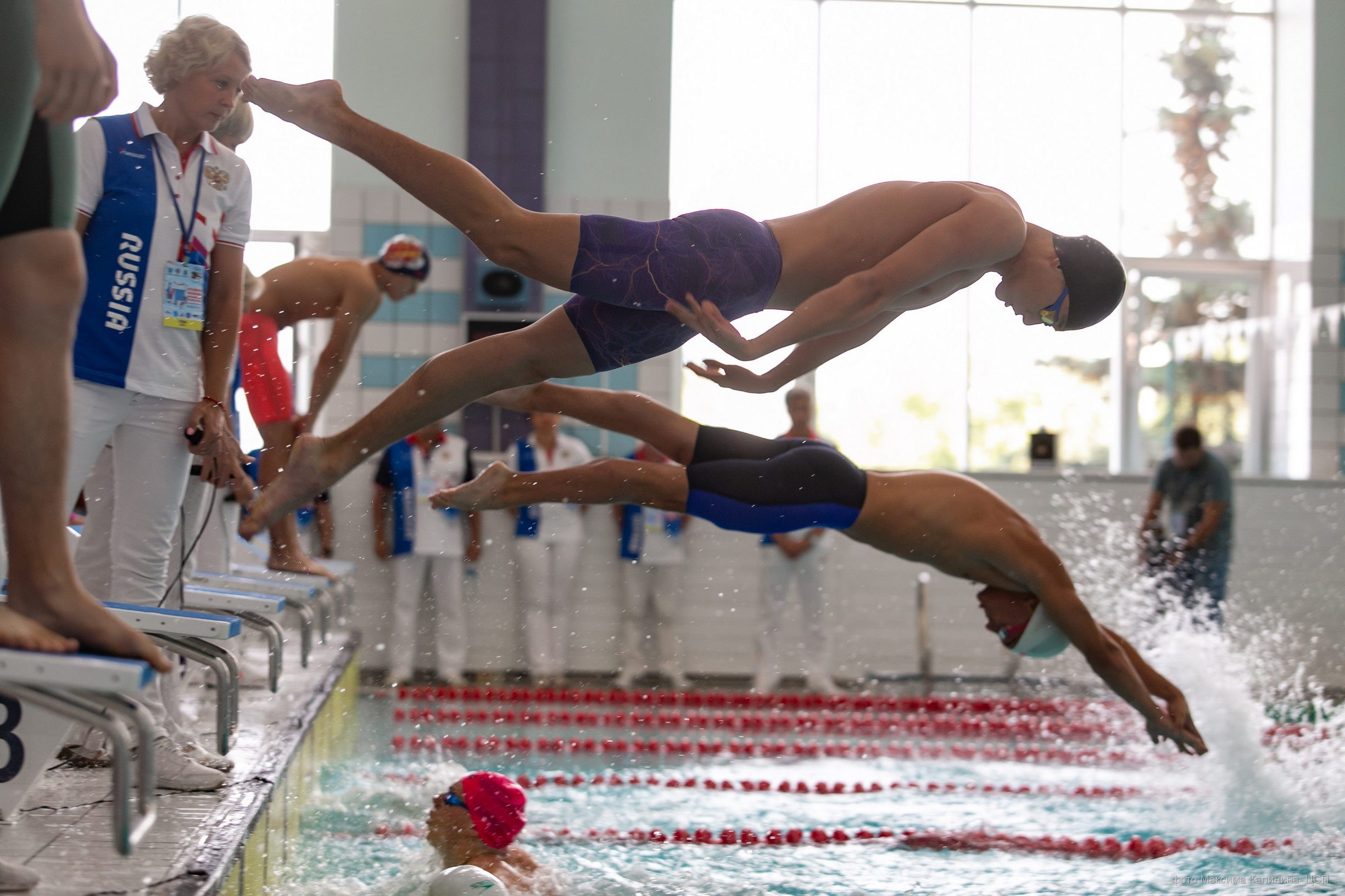 спортивная фотография, плавание, эстафета