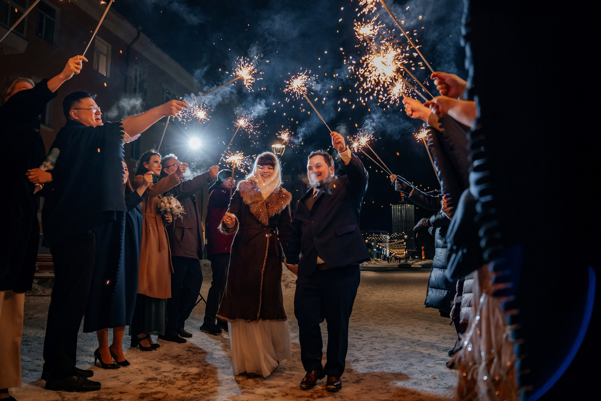 Свадебная съемка зимой. Свадебный фотограф в Архангельске и Северодвинске