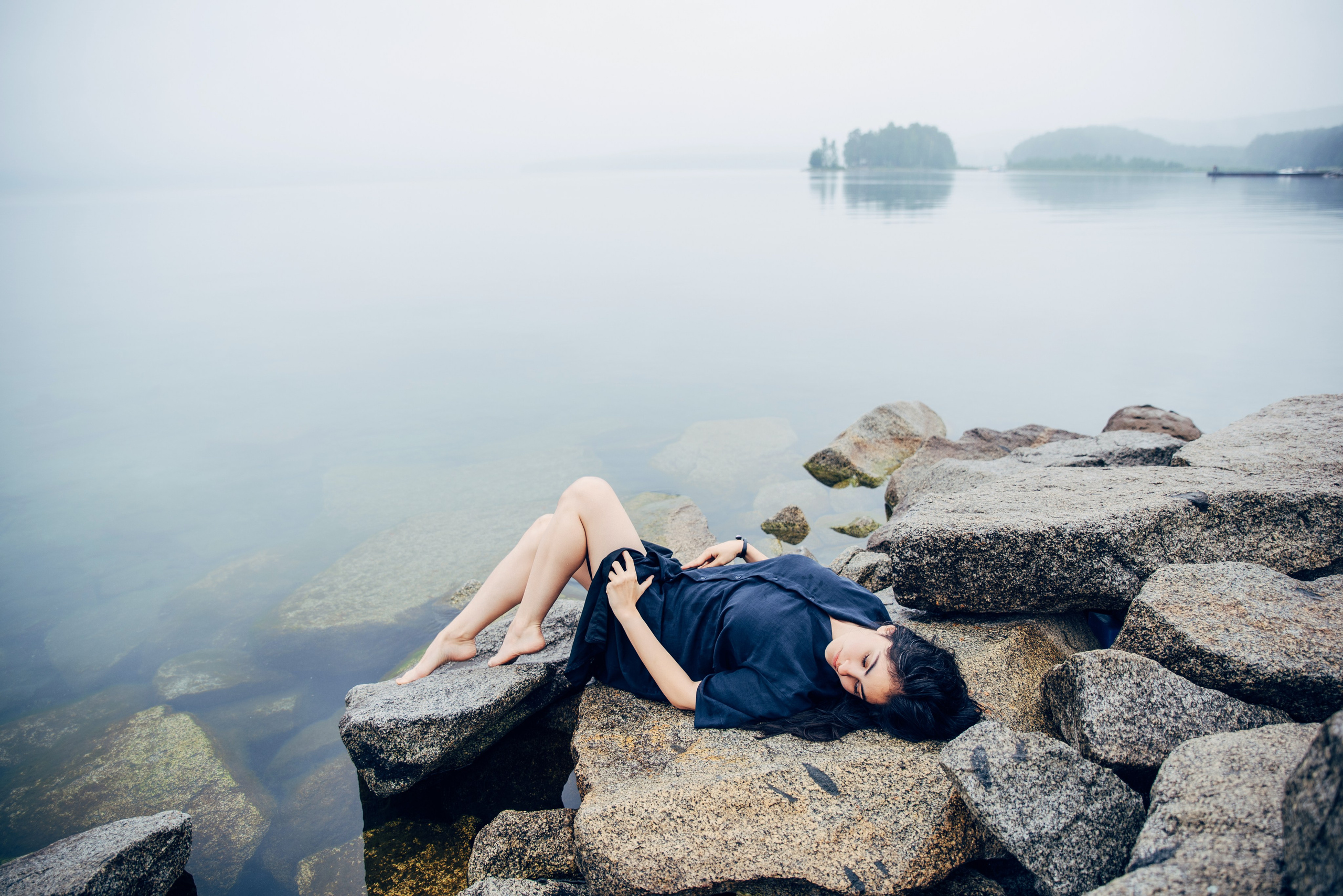 Индивидуальная фотосессия на озере в воде. Семейный фотограф в Миассе Ольга Широковская