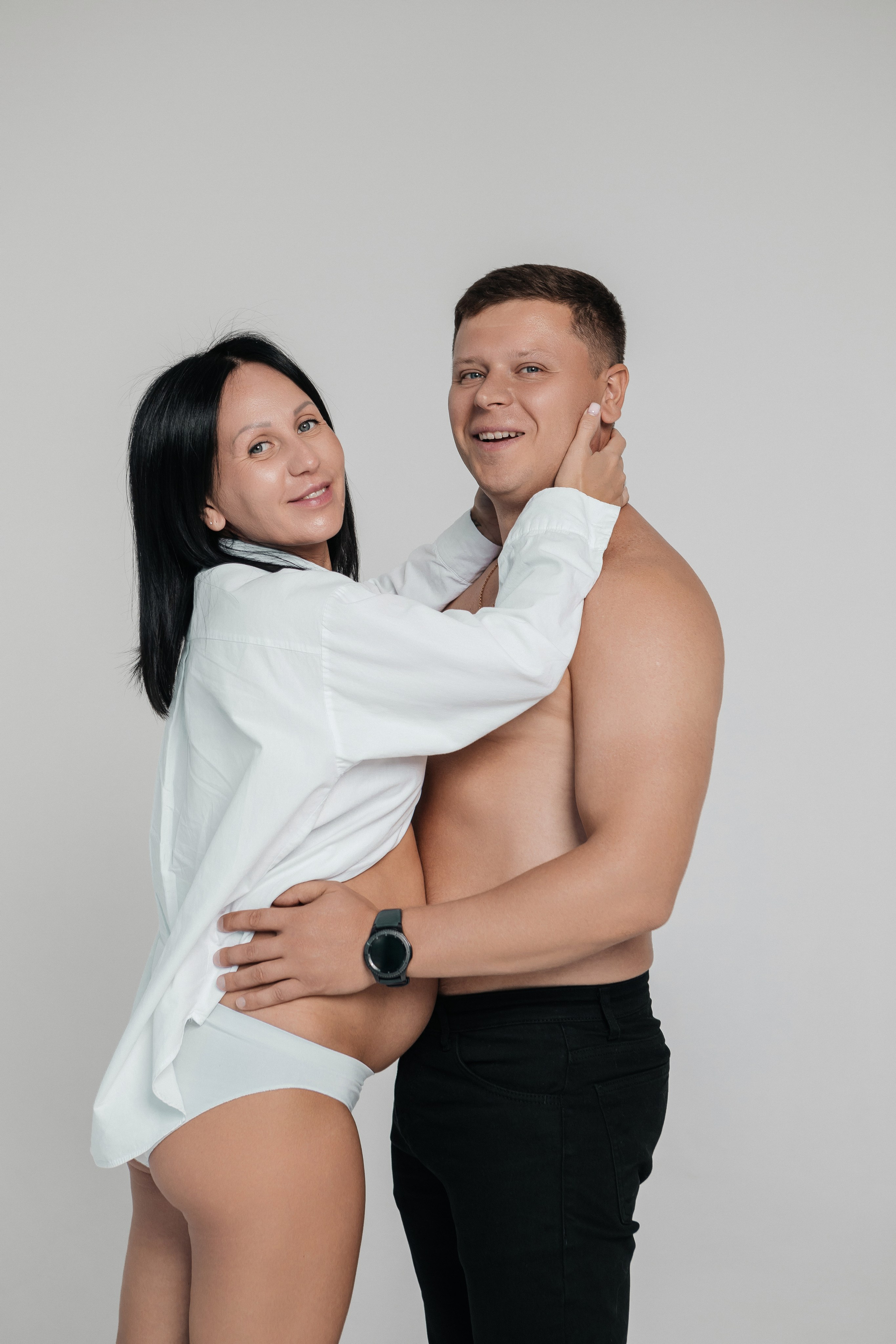 Семейная фотосессия в фотостудии. Свадебный и семейный фотограф Ибрагимова Мария из Екатеринбурга