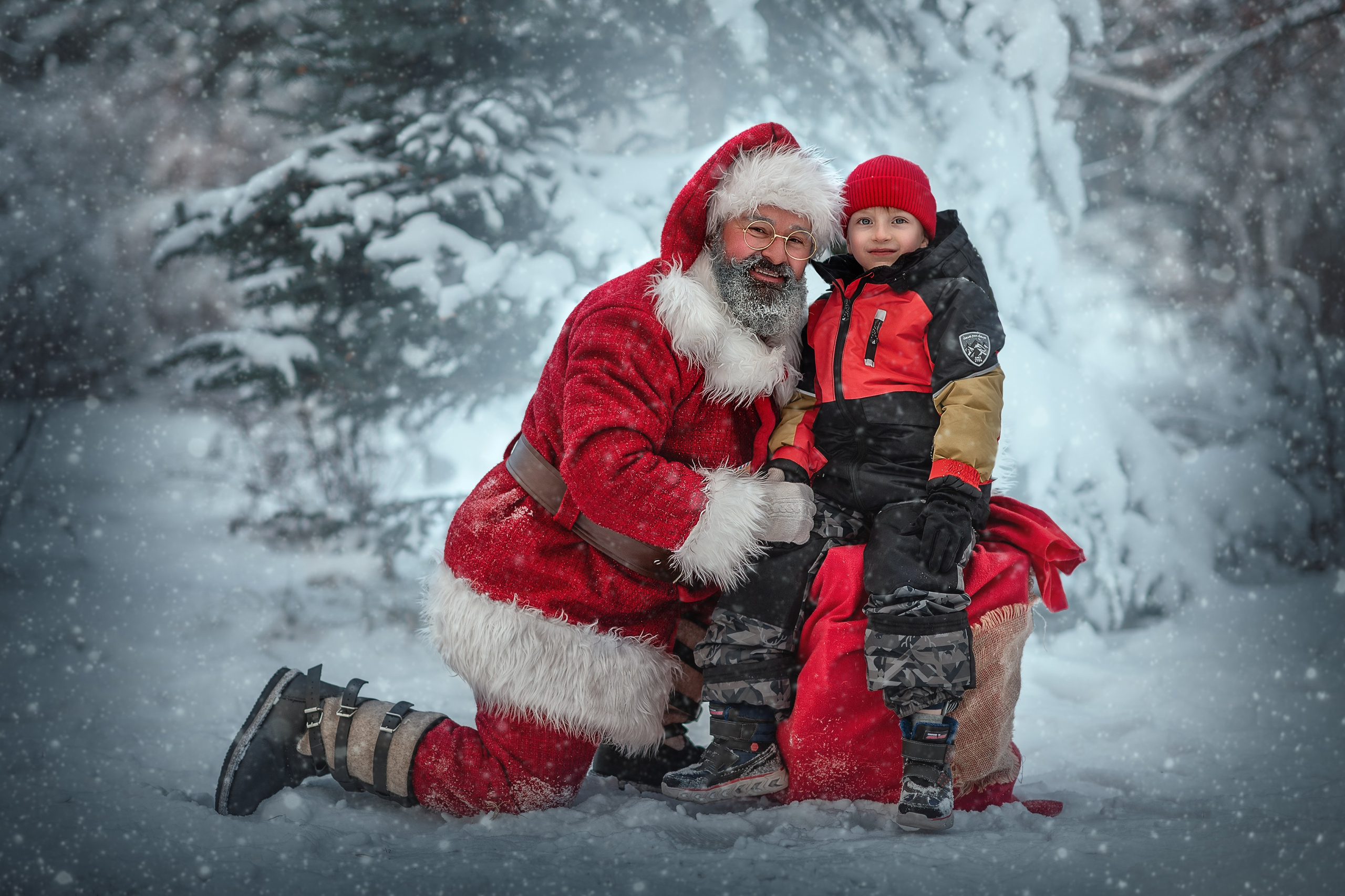 САНТА НА УЛИЦЕ. Семейный фотограф Екатеринбург Лора Мур