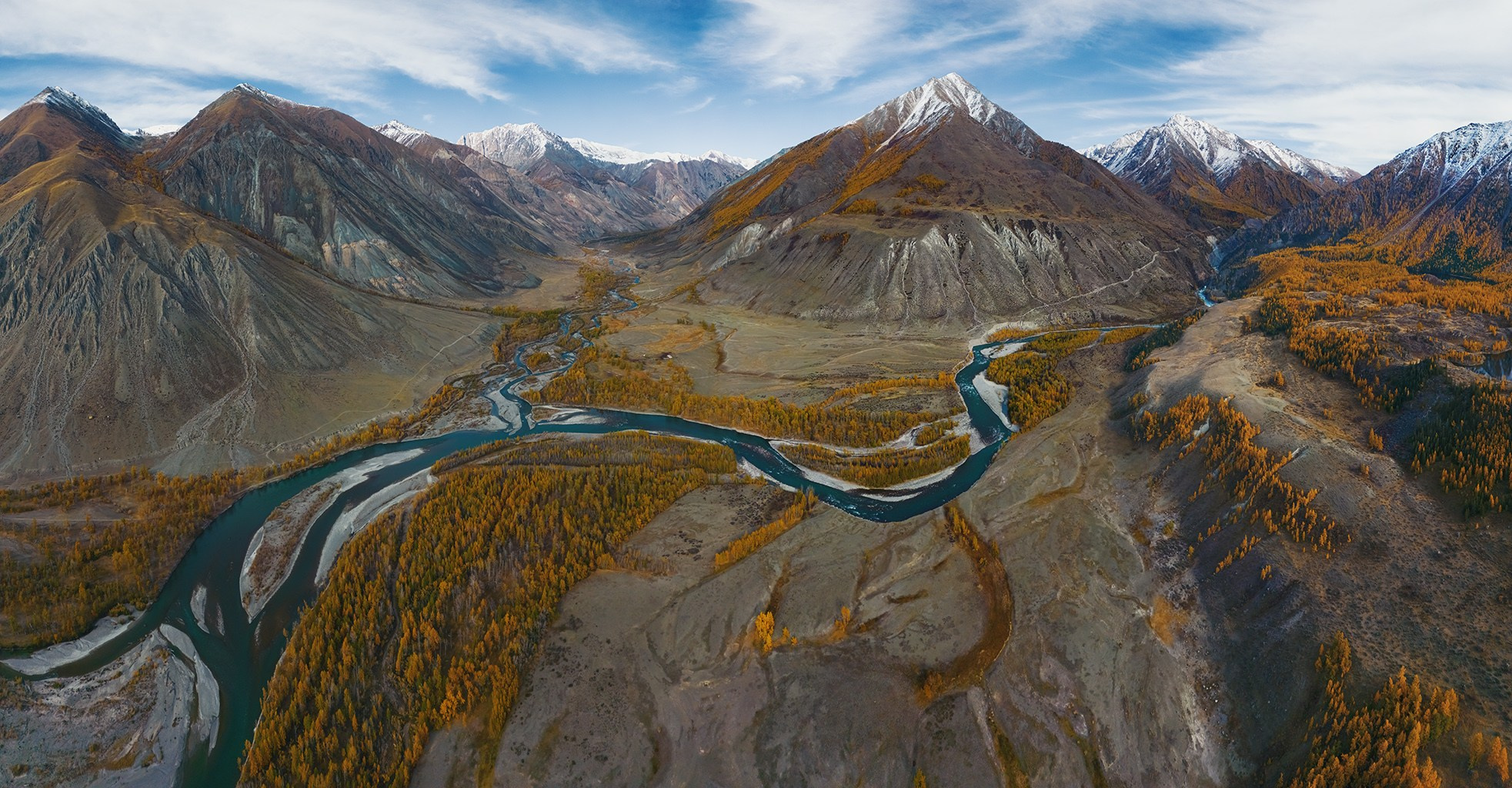 The confluence of the Argut and Katun rivers