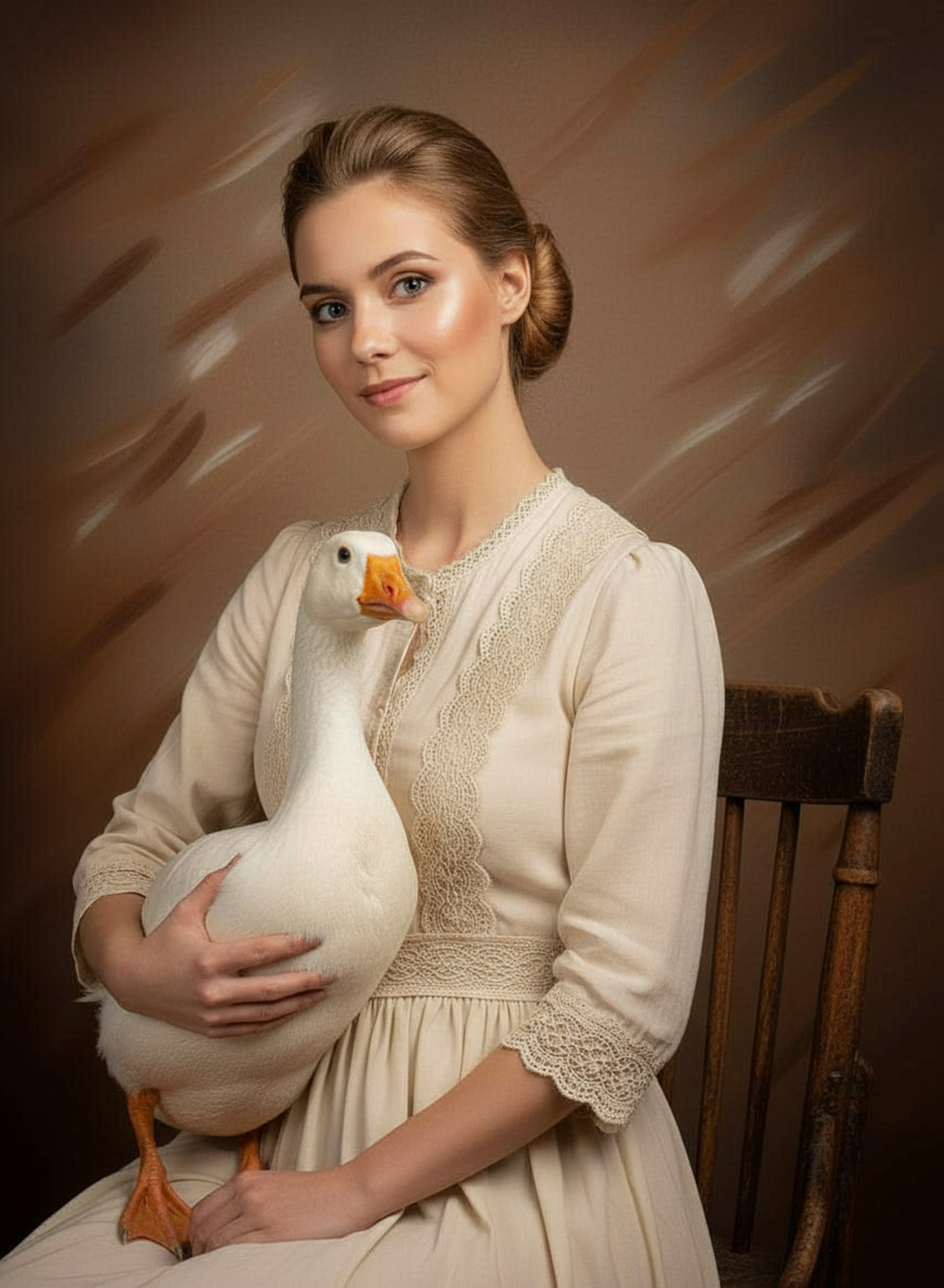 Художественная фотосессия с гусём. Фотограф и видеограф Москва. Свадебный фотограф, видеограф. Выпускные альбомы. Оживающие альбомы