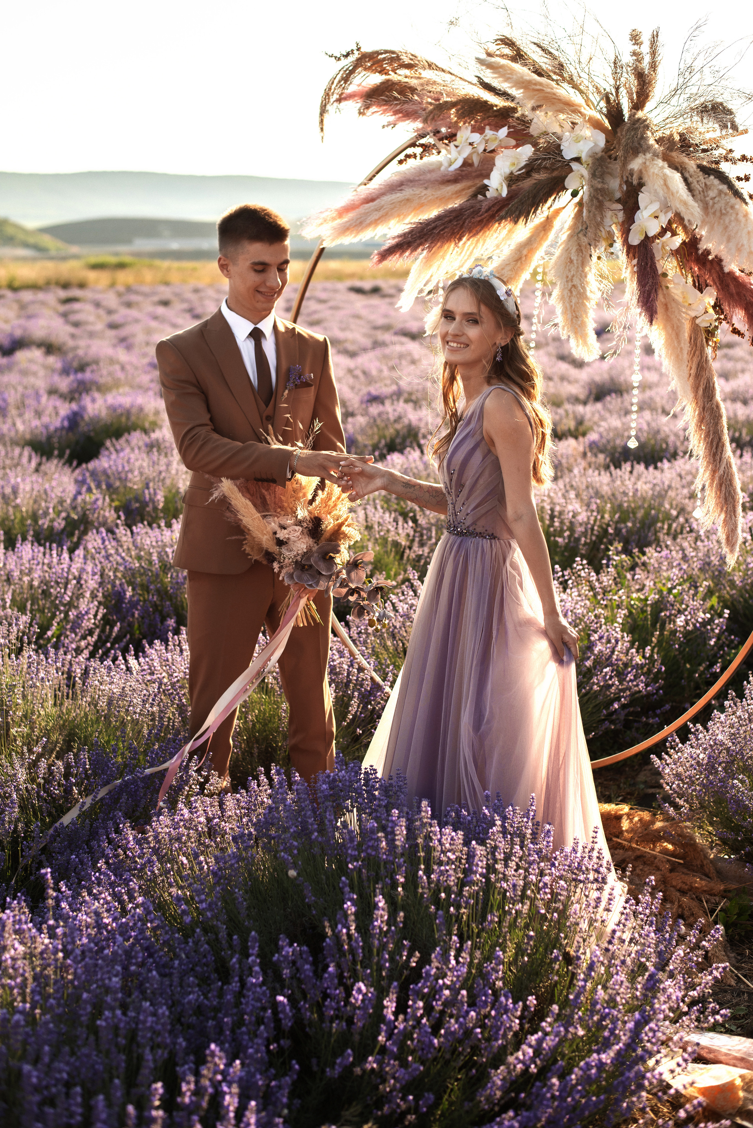 Лавандовое поле. Выездная церемония. Свадебный фотограф Анна Хочева