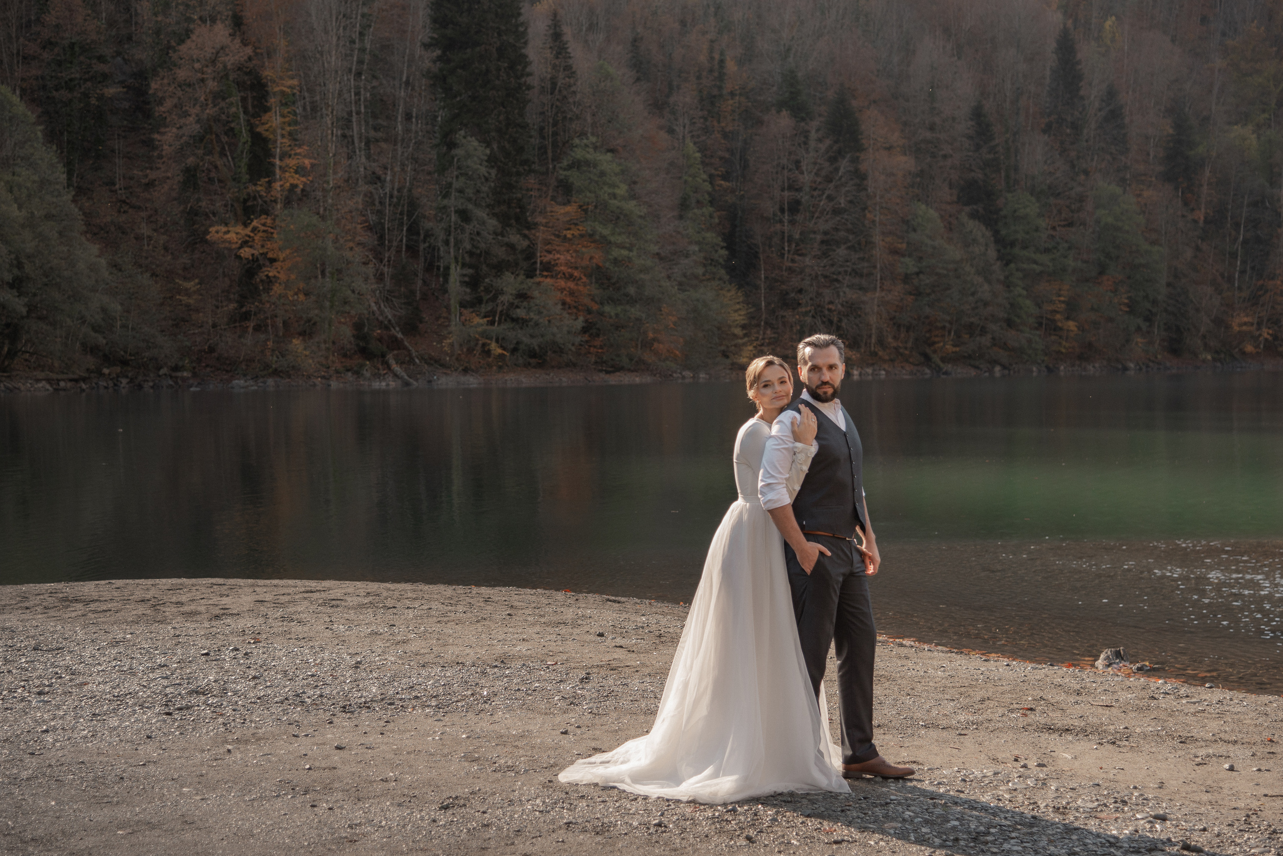 На озере в горах. Свадебный фотограф Анна Хочева