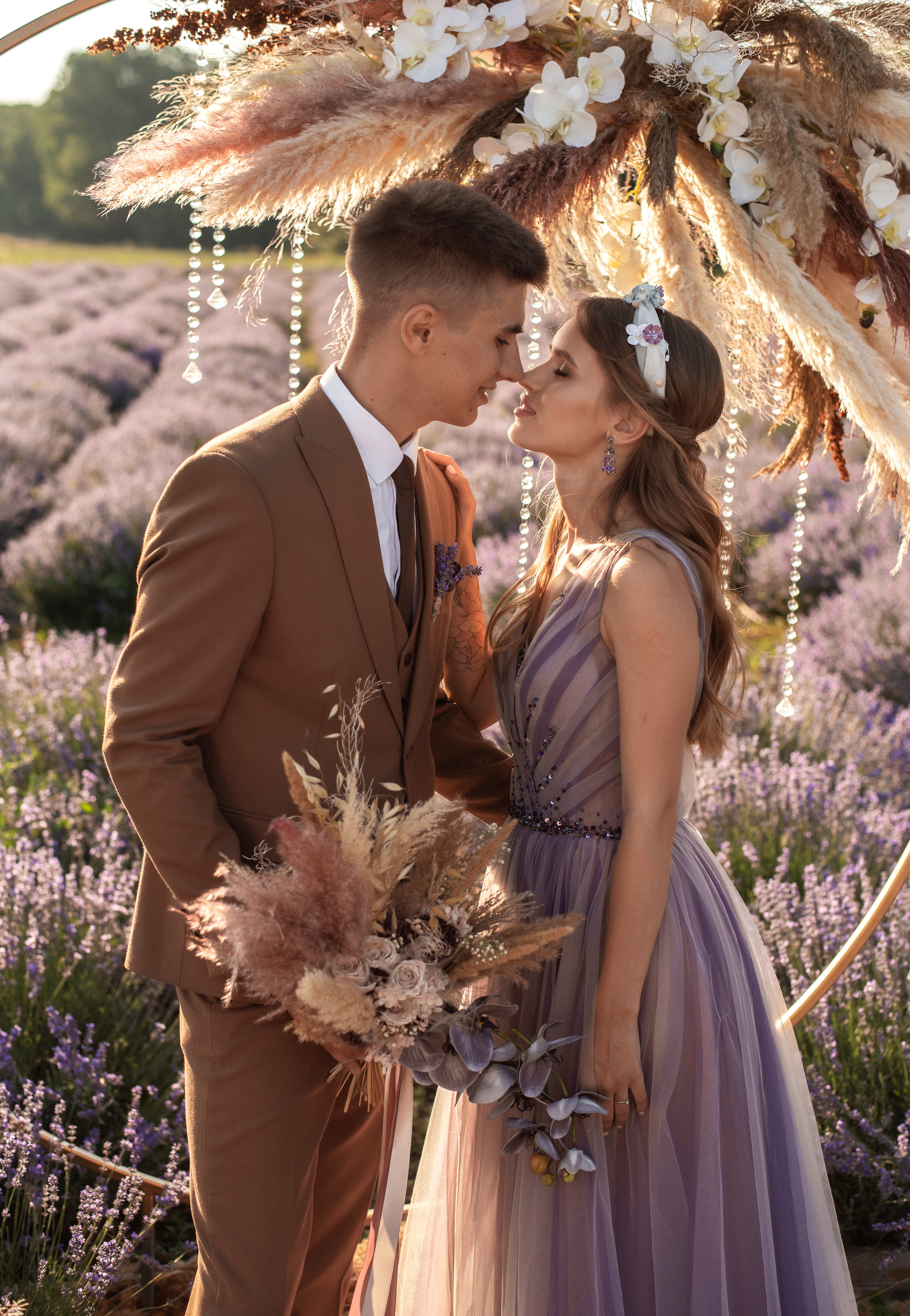 Лавандовое поле. Выездная церемония. Свадебный фотограф Анна Хочева