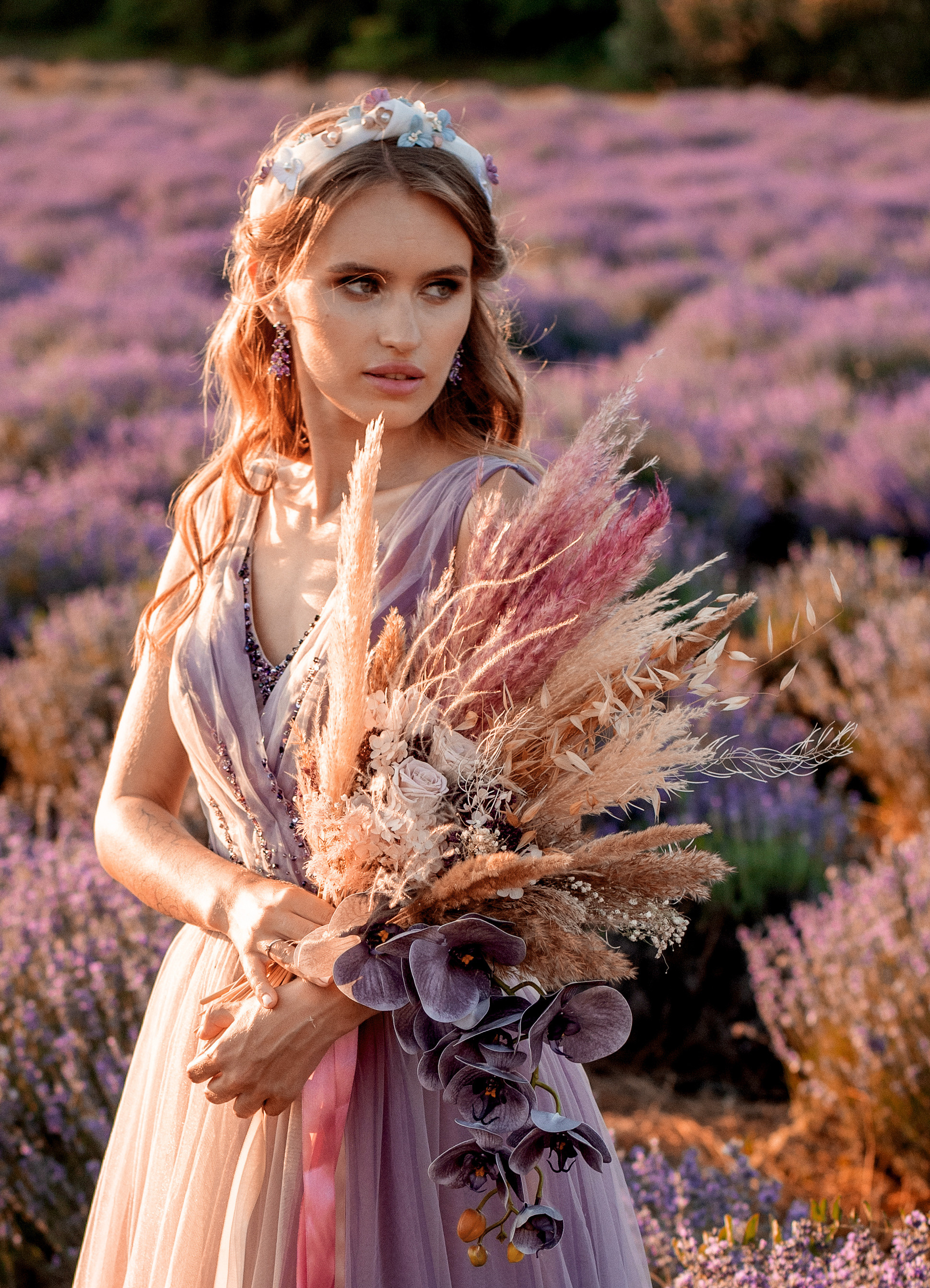 Лавандовое поле. Выездная церемония. Свадебный фотограф Анна Хочева