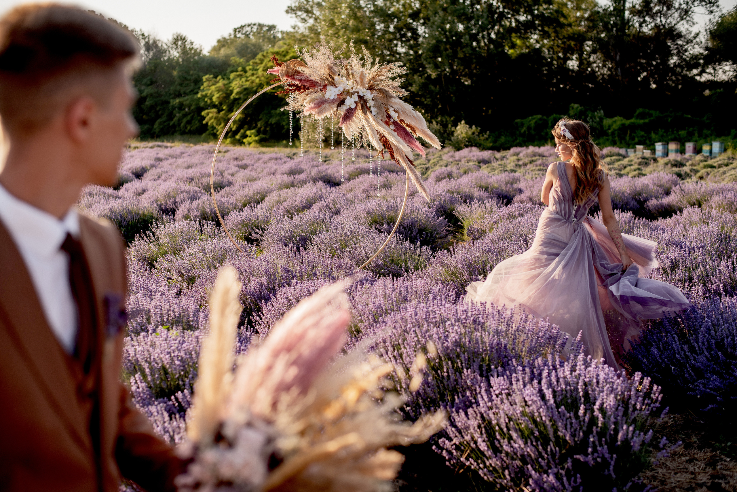 Лавандовое поле. Выездная церемония. Свадебный фотограф Анна Хочева