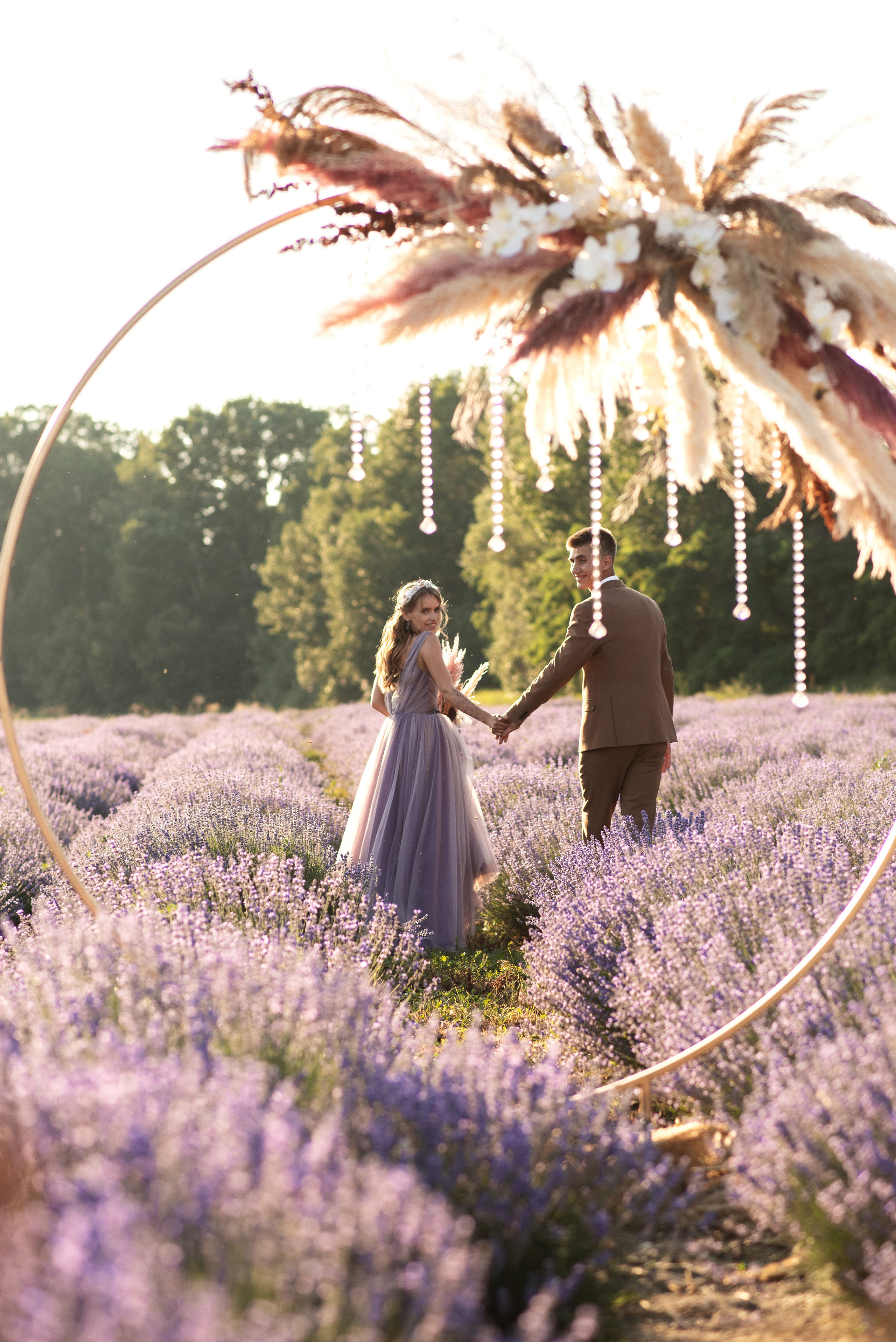Лавандовое поле. Выездная церемония. Свадебный фотограф Анна Хочева